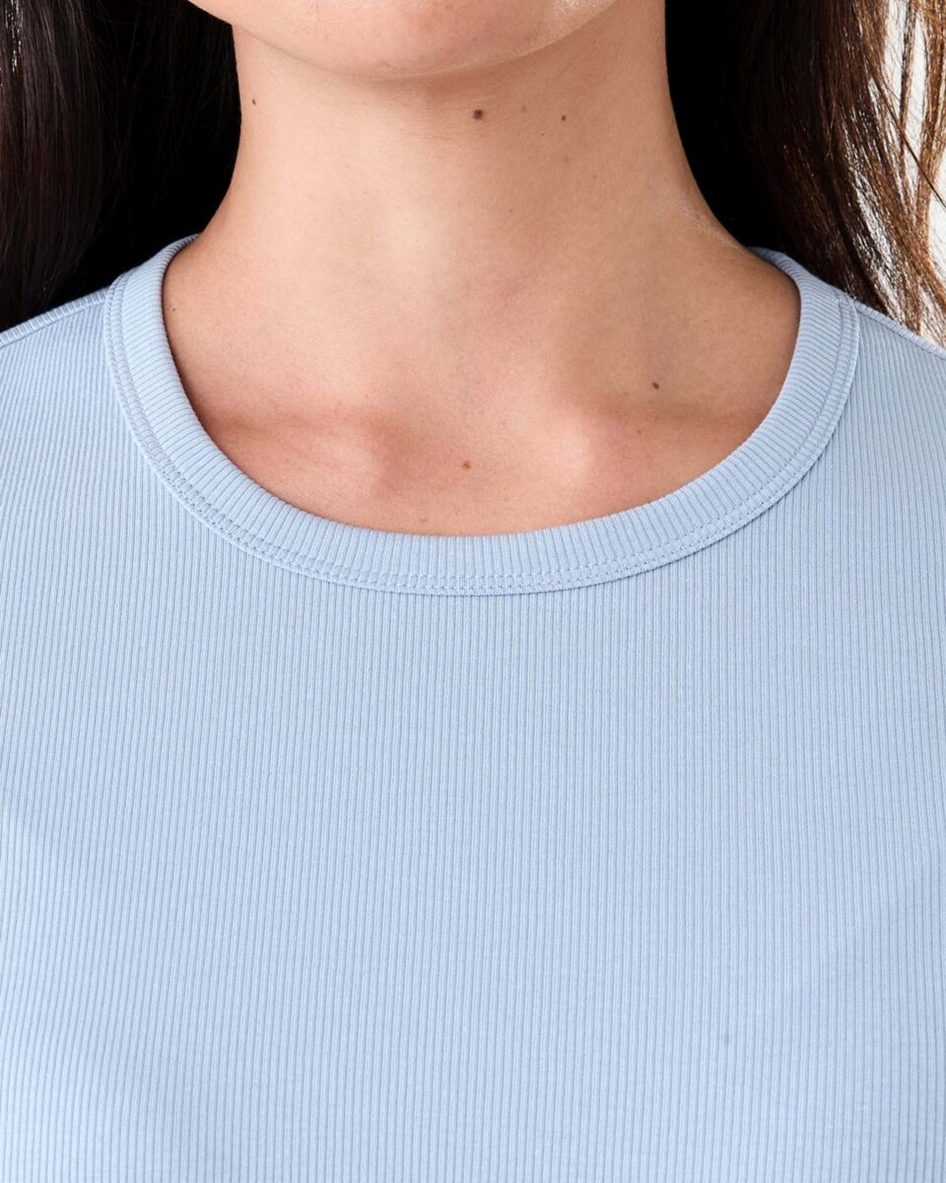 5 Short Sleeve Rib Crew Neck T-shirt BRUNI BLUE, 5 of 5