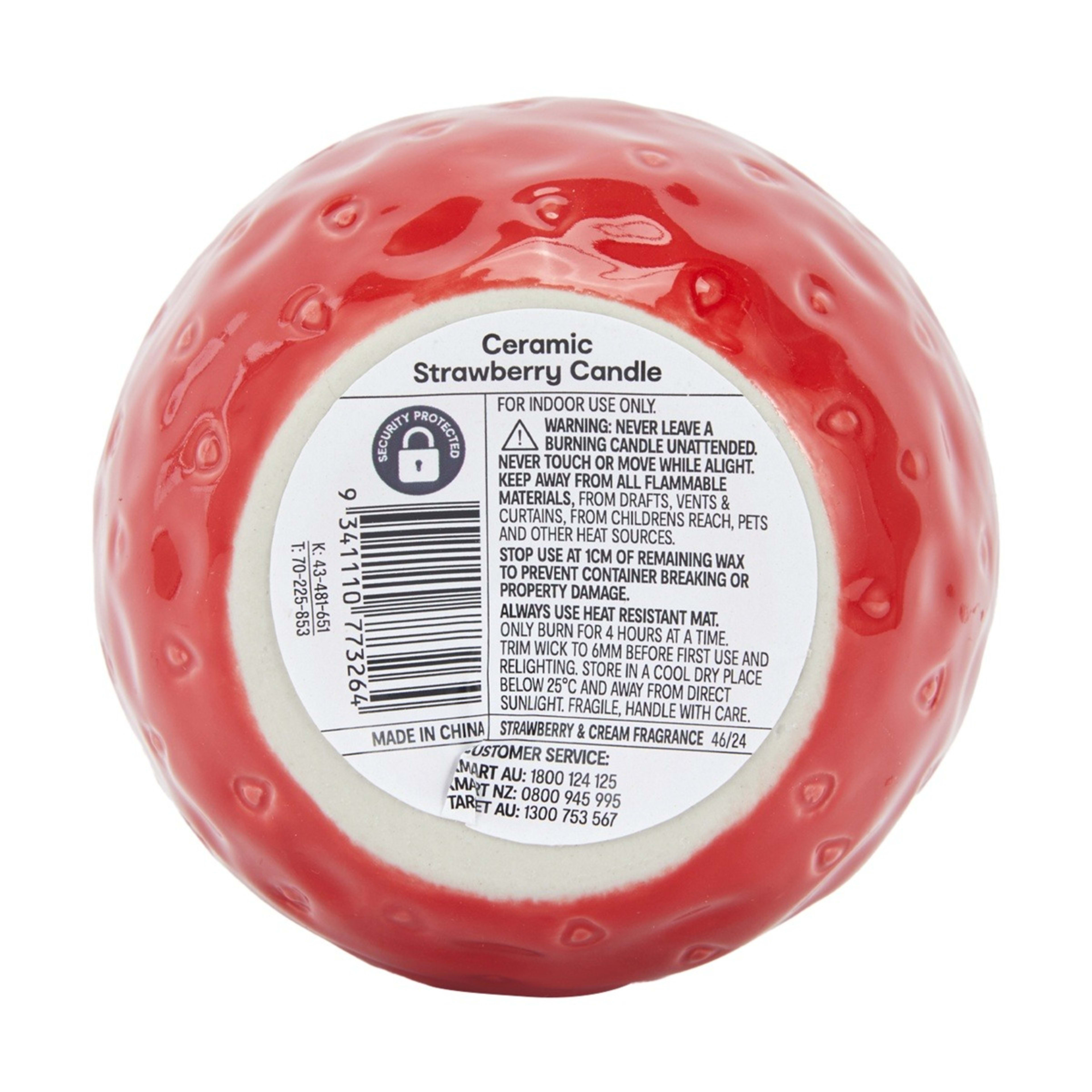 6 Ceramic Strawberry Candle, 6 of 6