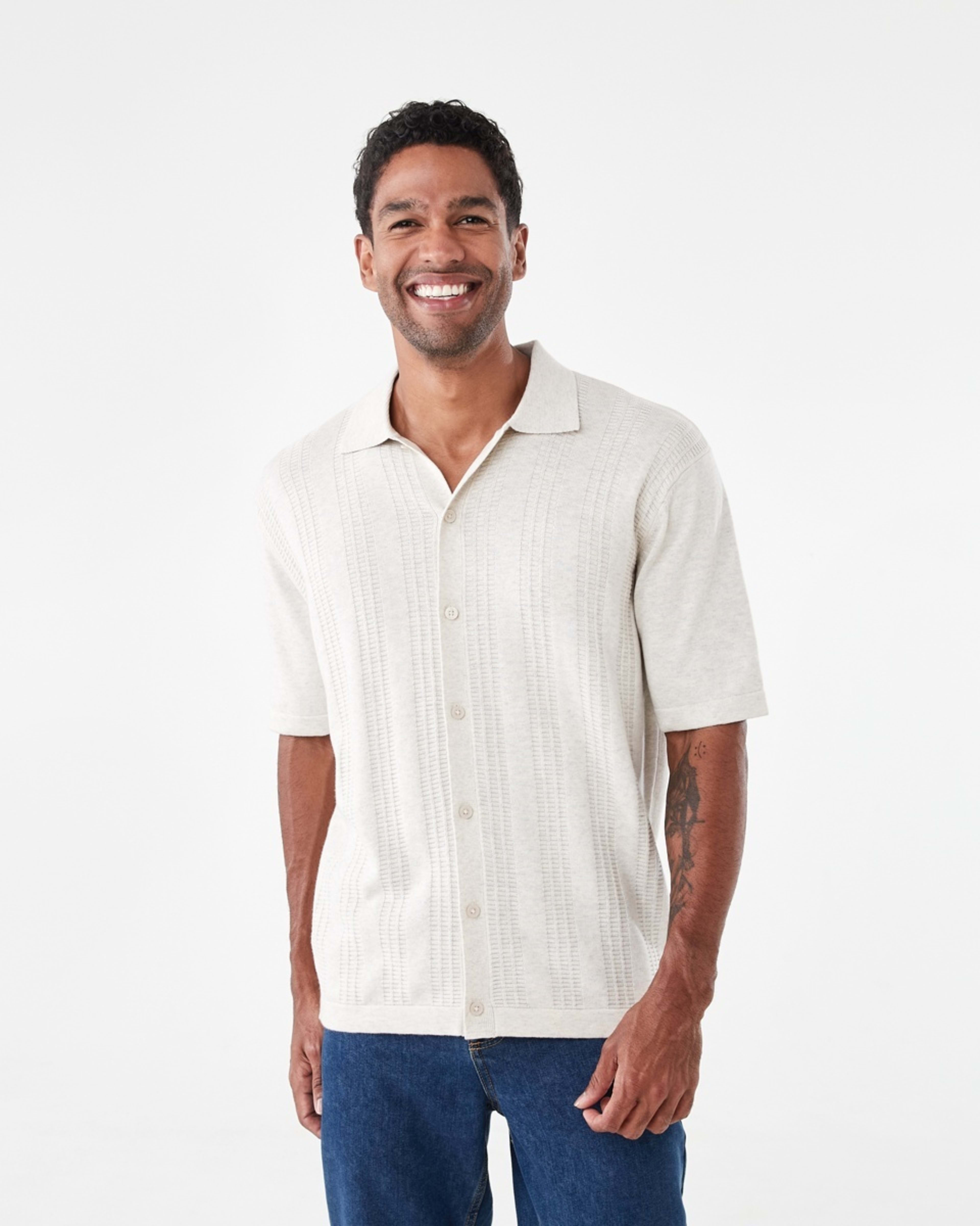 1 Short Sleeve Knit Shirt Bge Ntrl, 1 of 6