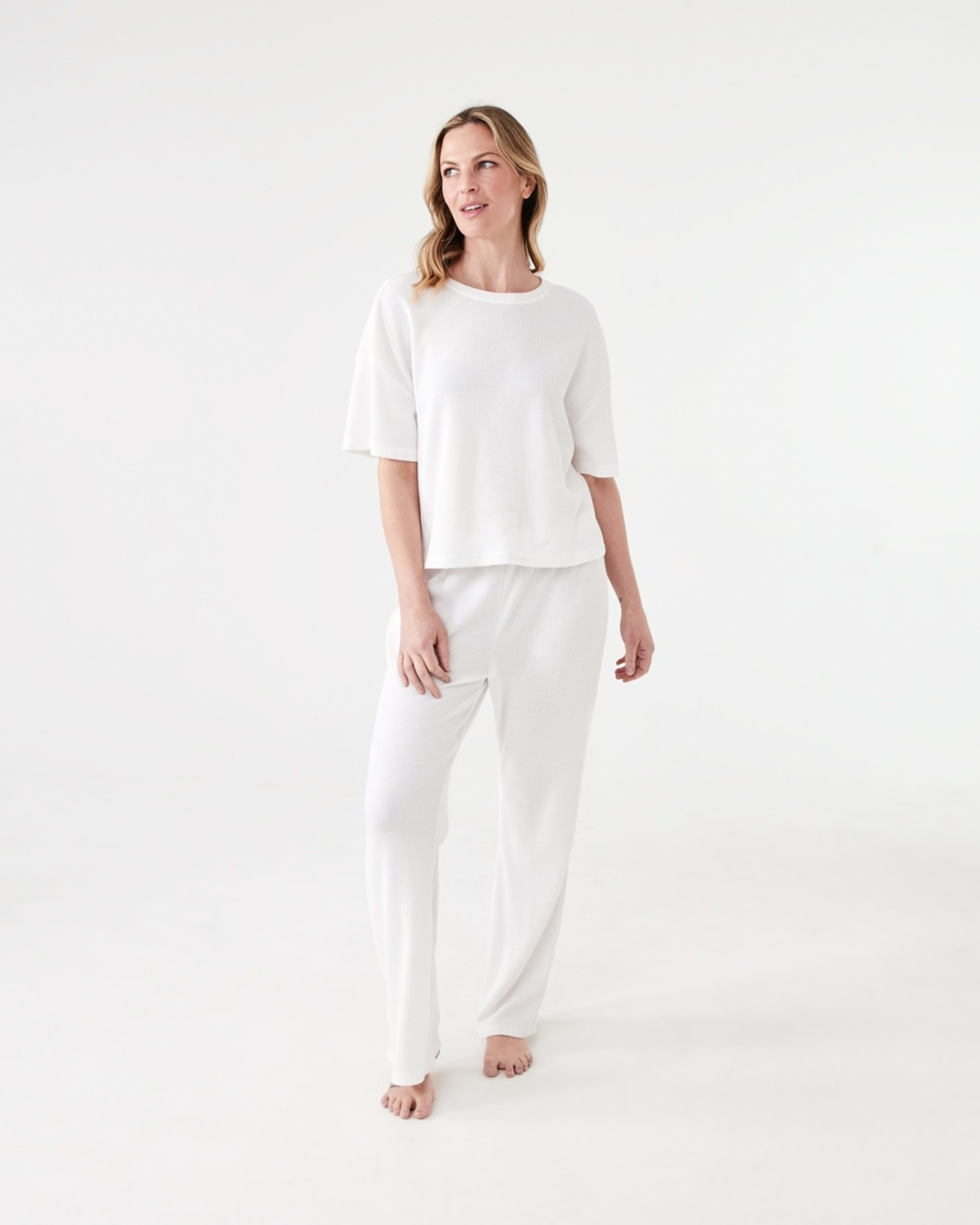6 Waffle Boxy T-shirt WHISPER WHITE, 6 of 6