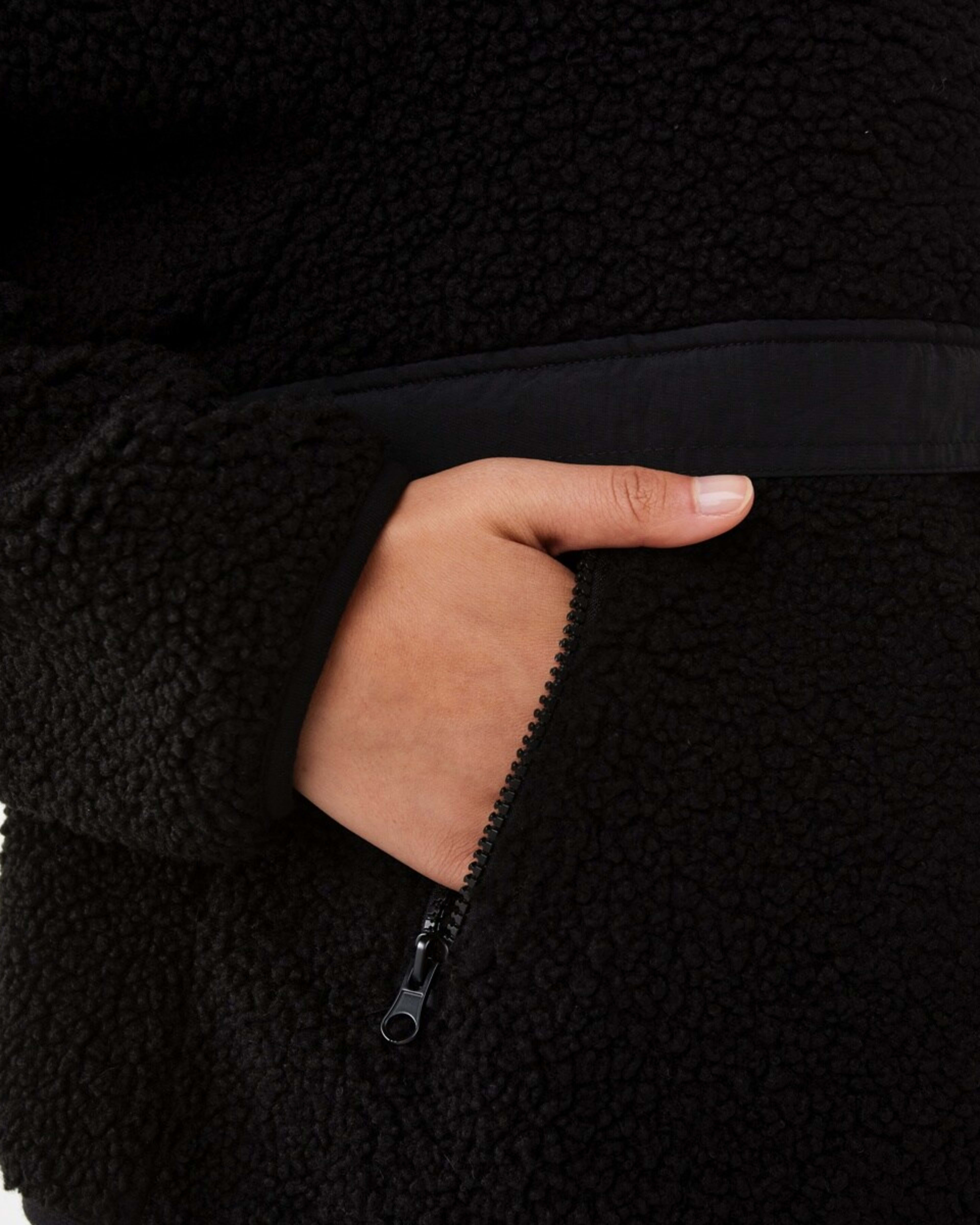 8 Active Womens Sherpa Patch Jacket Black, 8 of 9