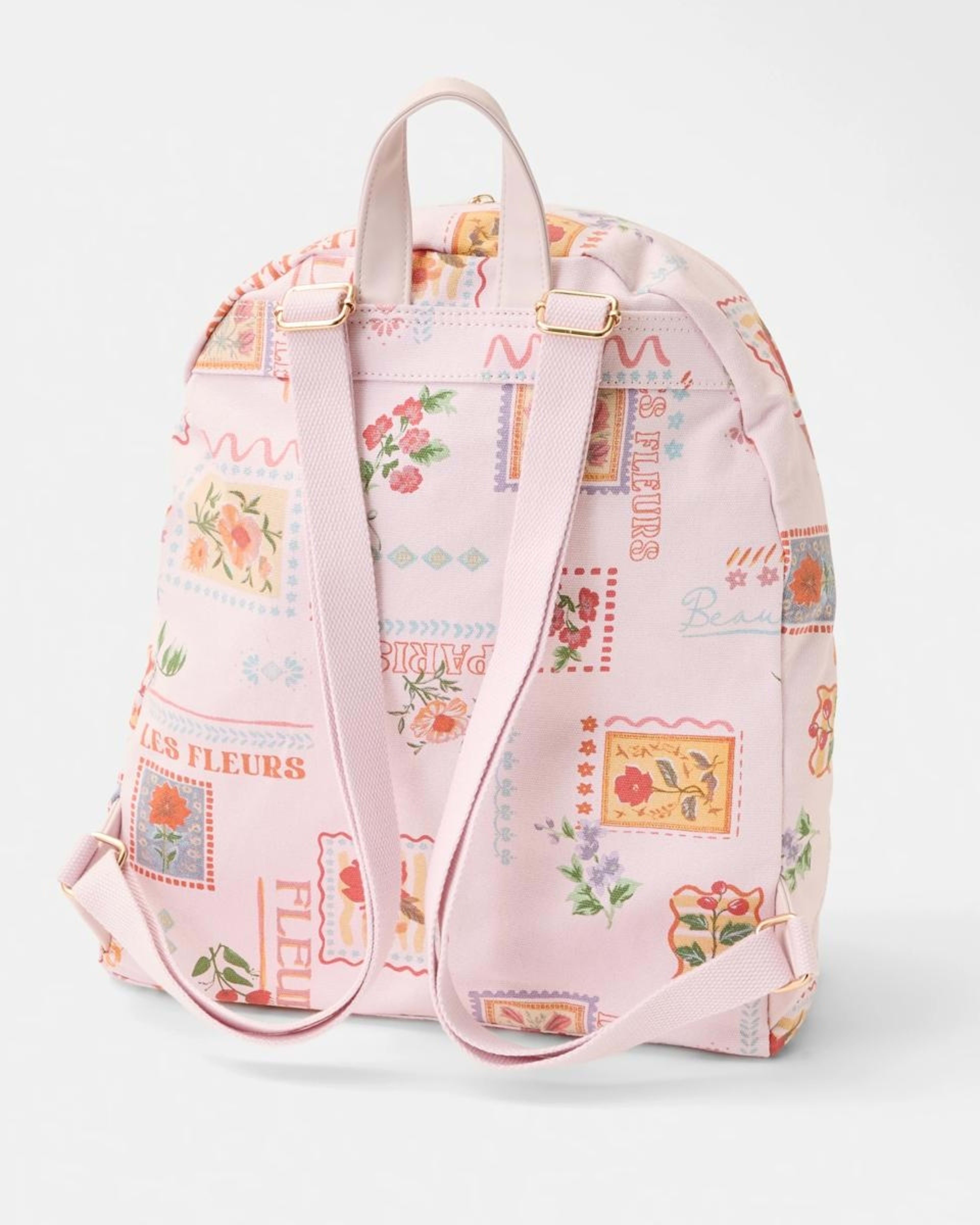 4 Canvas Backpack Flrl Stamp, 4 of 4