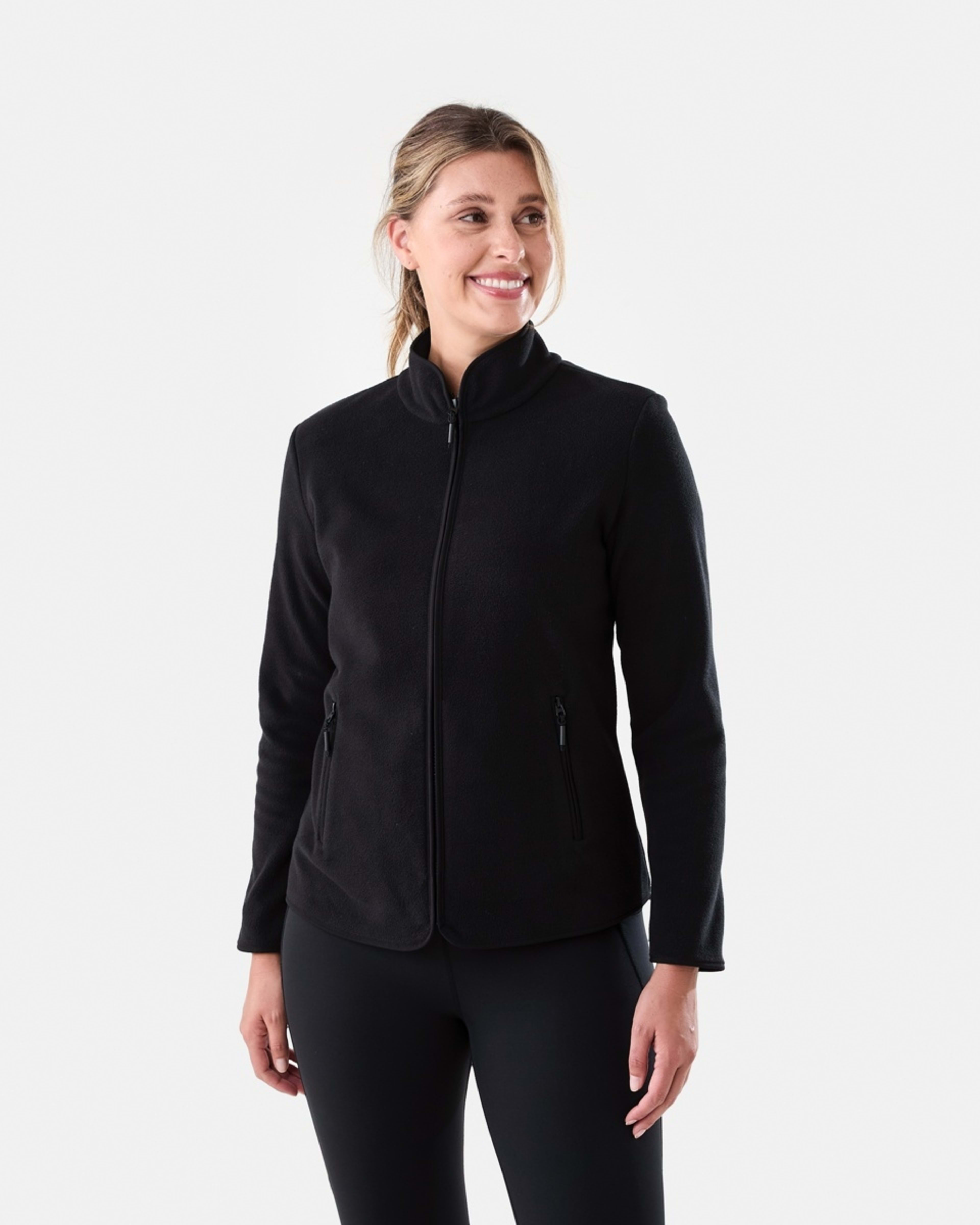 2 Outdoor Polar Fleece Jacket Black, 2 of 7