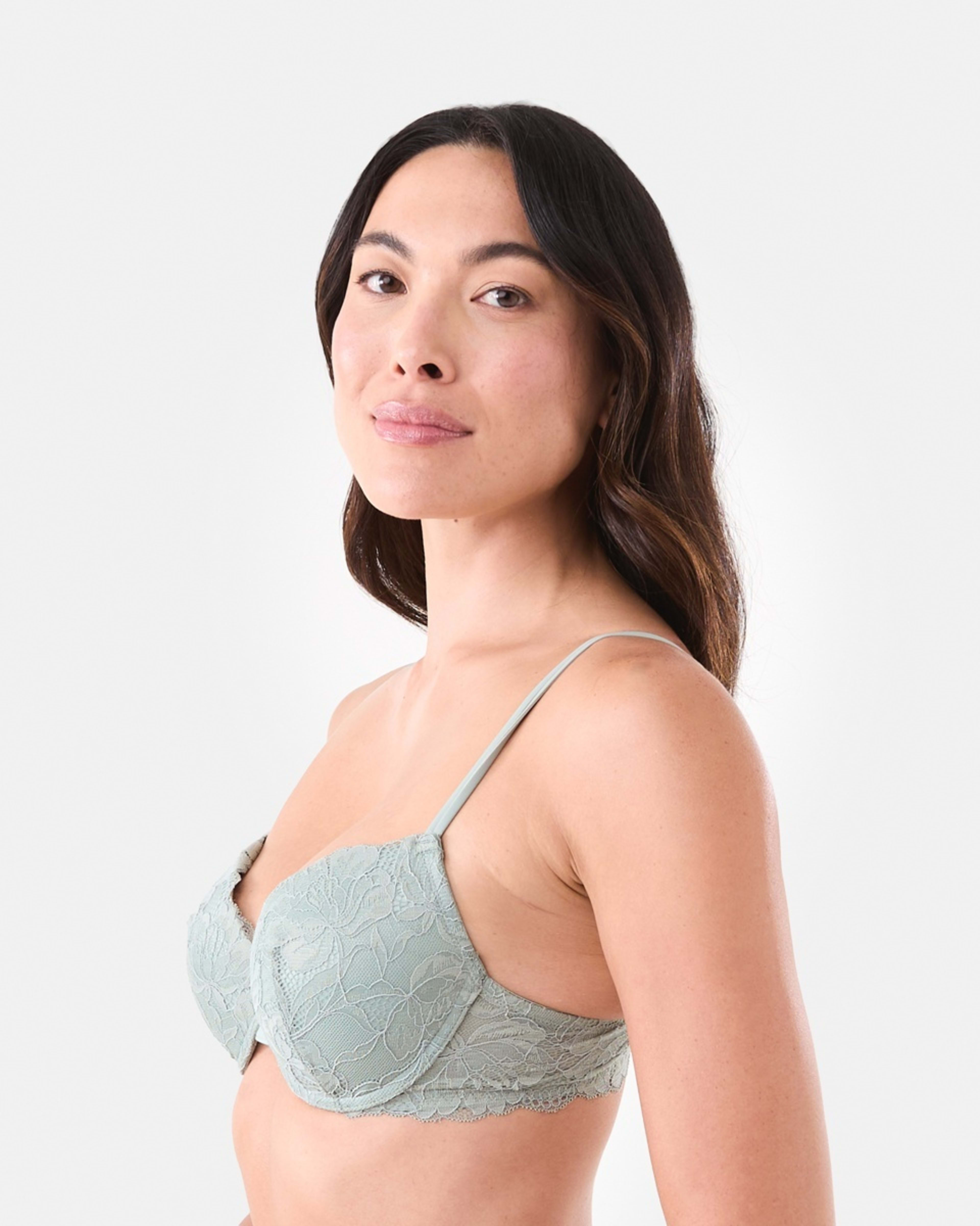 2 Co-ordinated Lace Push-Up Bra Ice Grn, 2 of 7