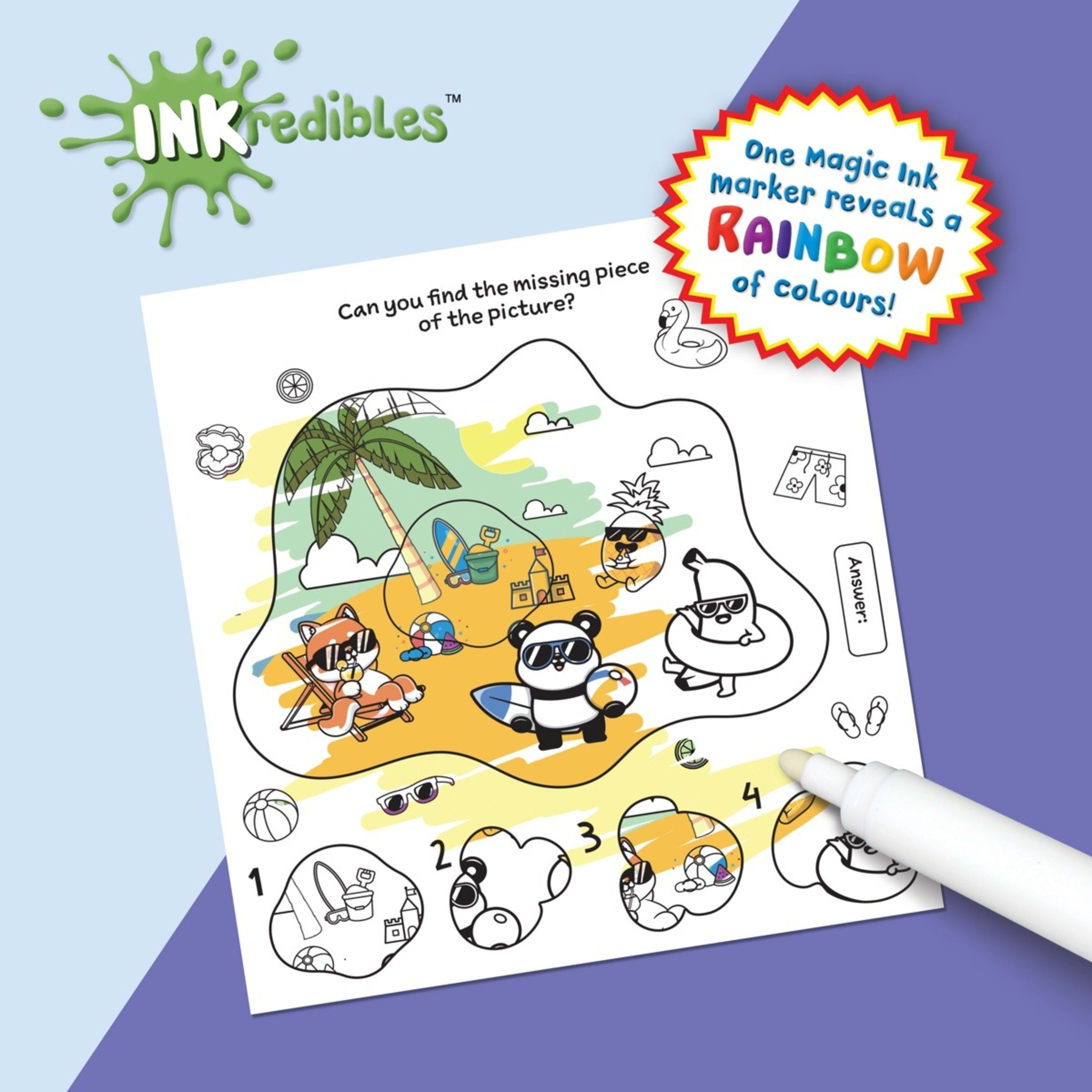 4 INKredibles Magic Reveal Tutti Frutti Mess Free Magic Ink Pictures! - Book, 4 of 5