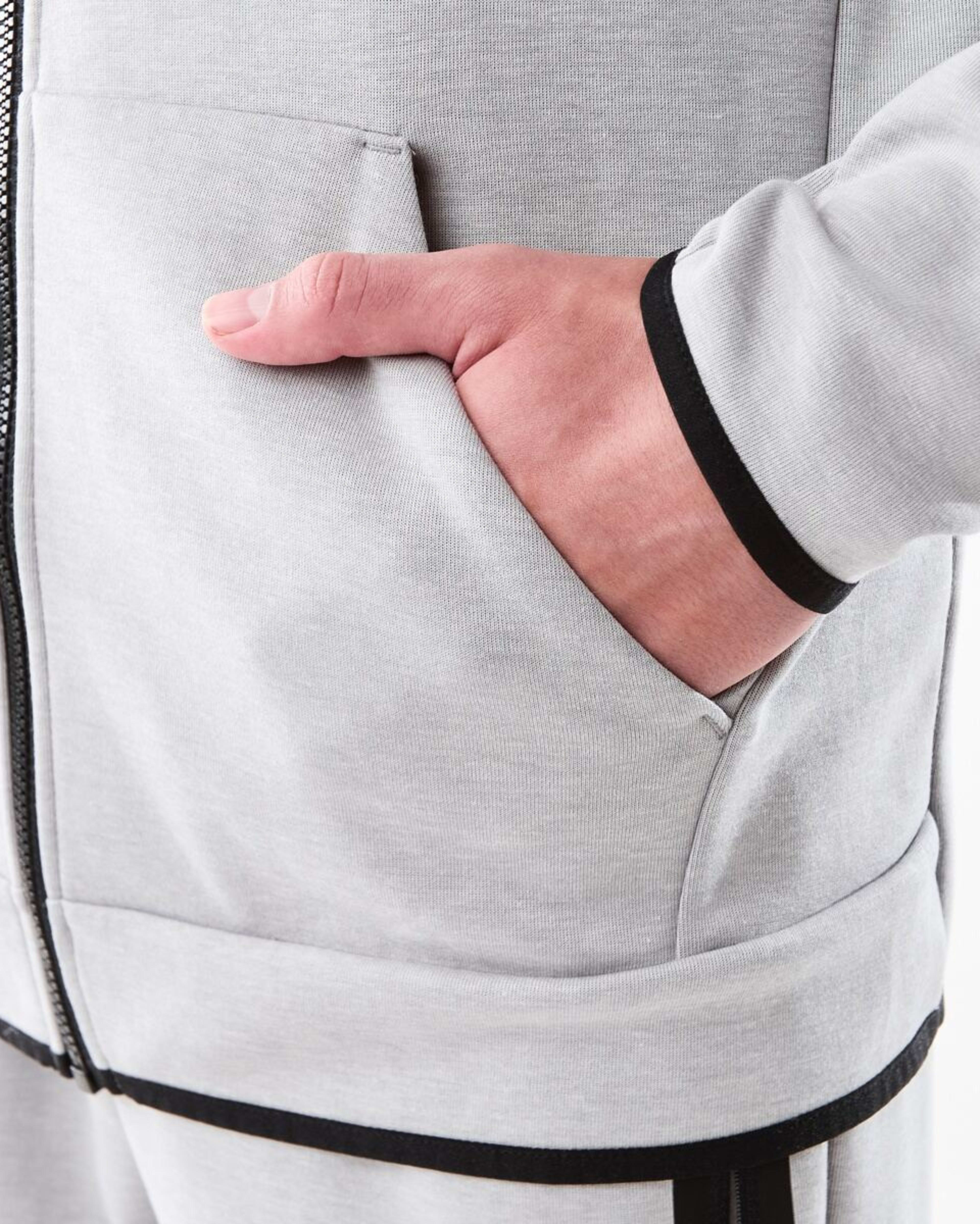 7 Active Mens Sports Hoodie GREY MARLE CORE, 7 of 8