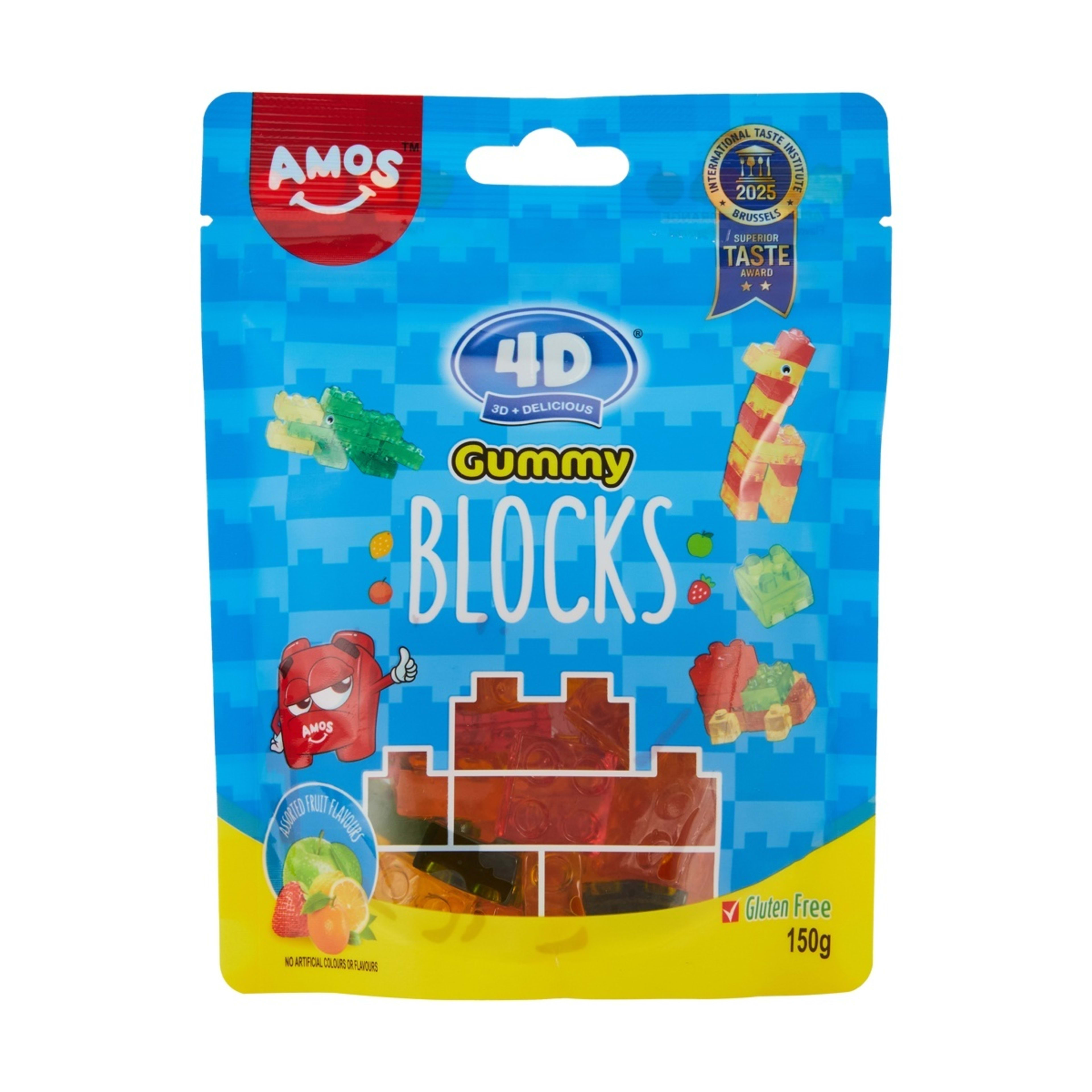1 Amos 4D Gummy Blocks 150g