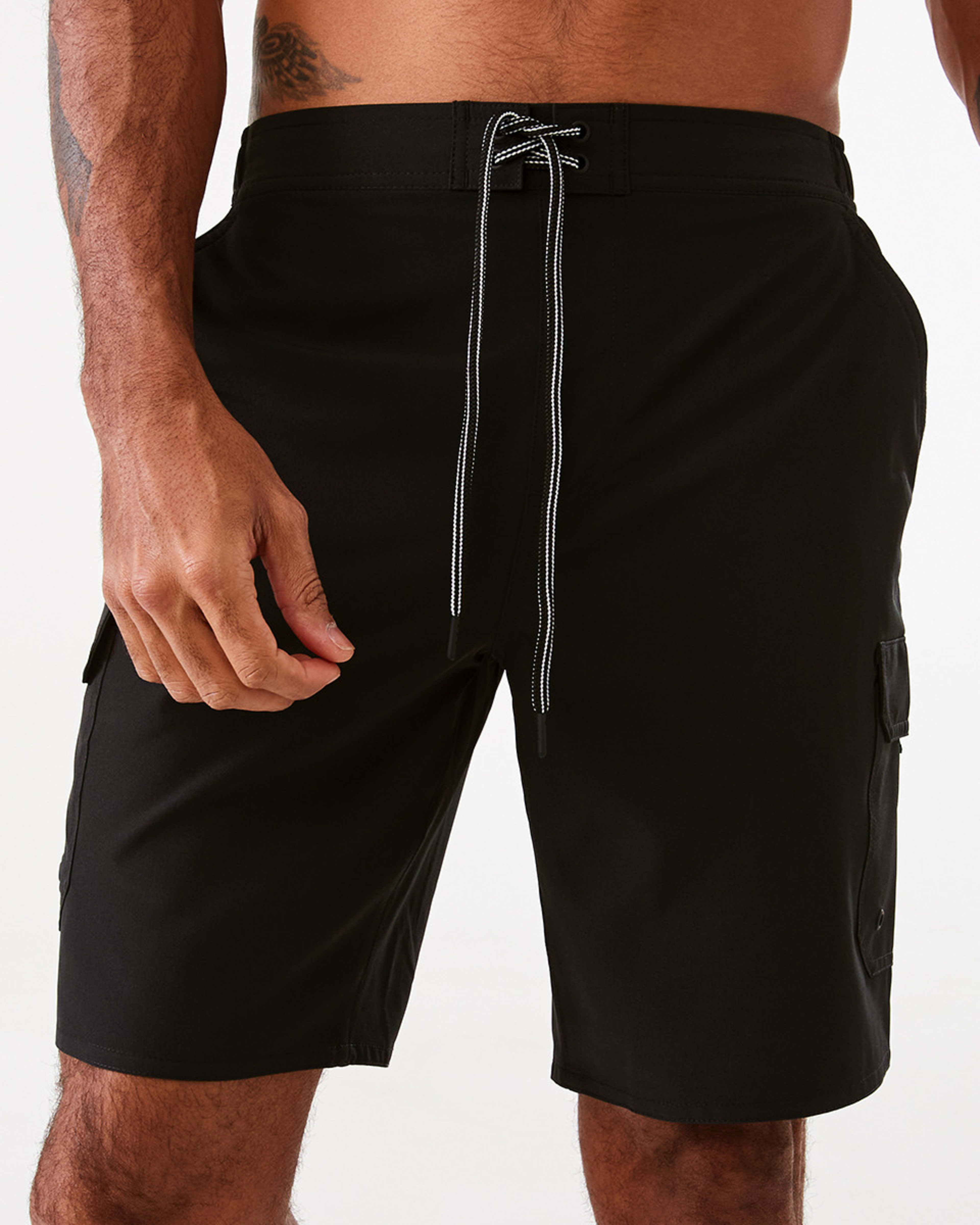 1 Stretch Cargo Boardshorts Black