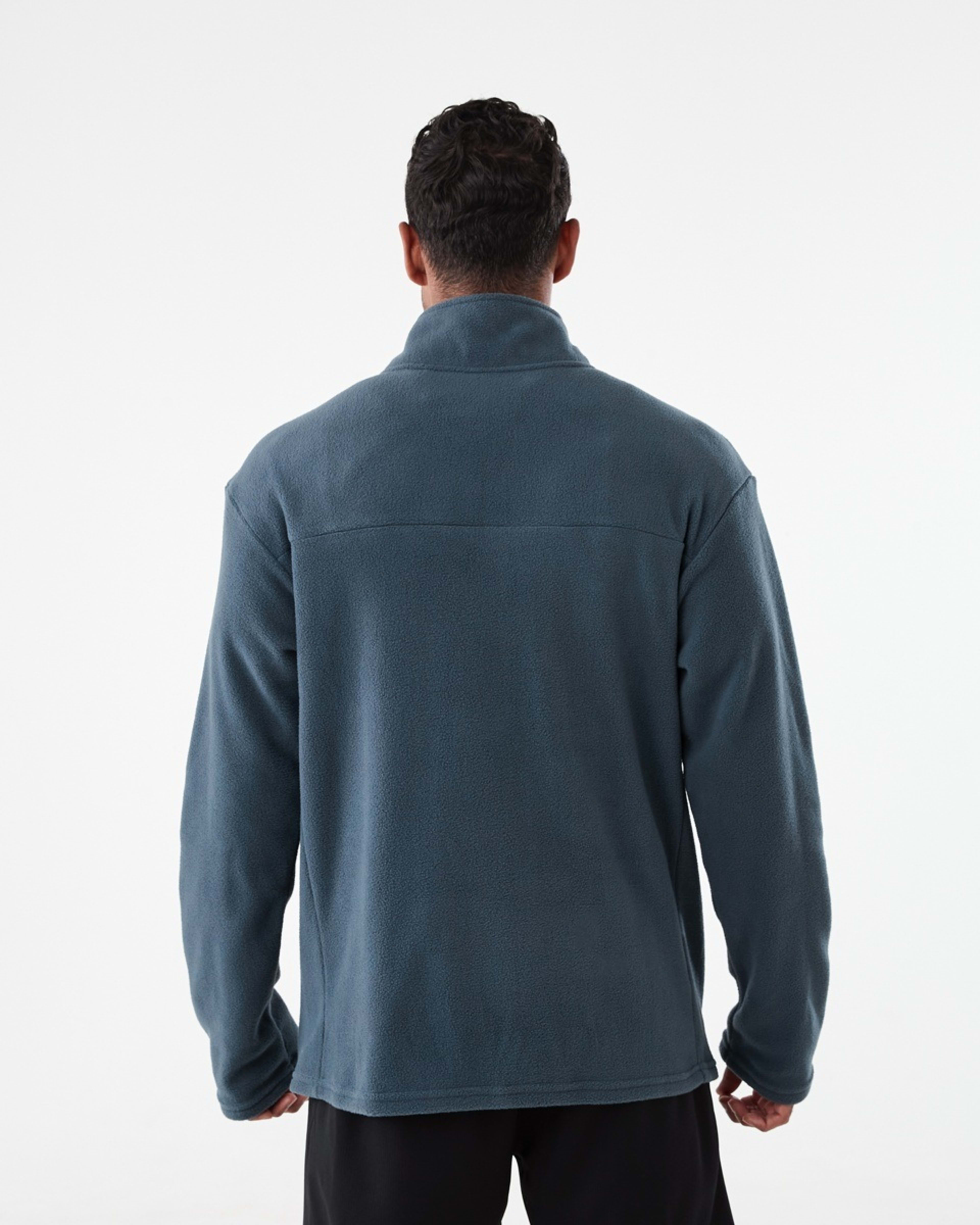 3 Active Mens Polar Fleece Quarter Zip Long Sleeve Navy W25, 3 of 6