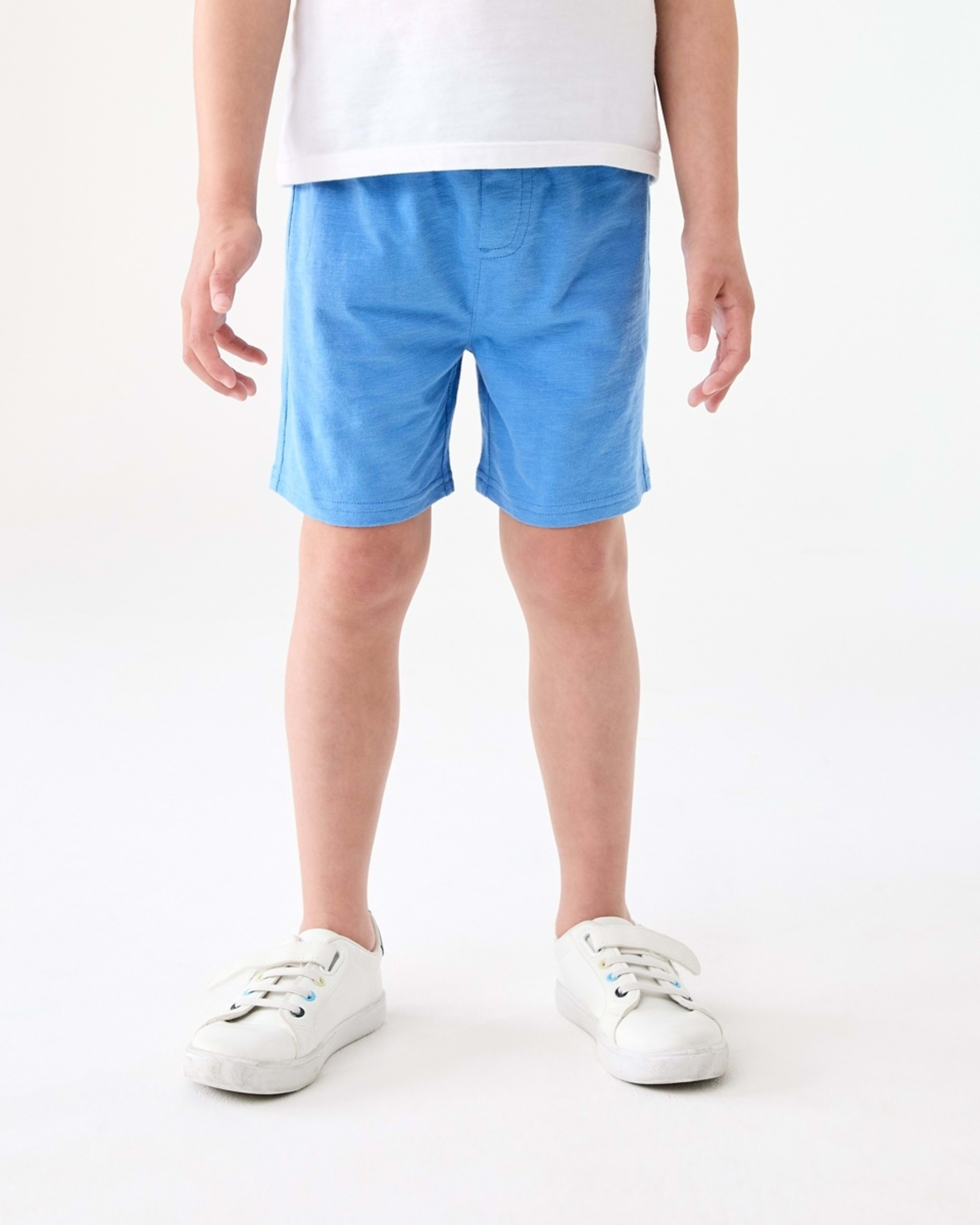 1 Cotton Knit Shorts SILVER LAKE BLUE, 1 of 5