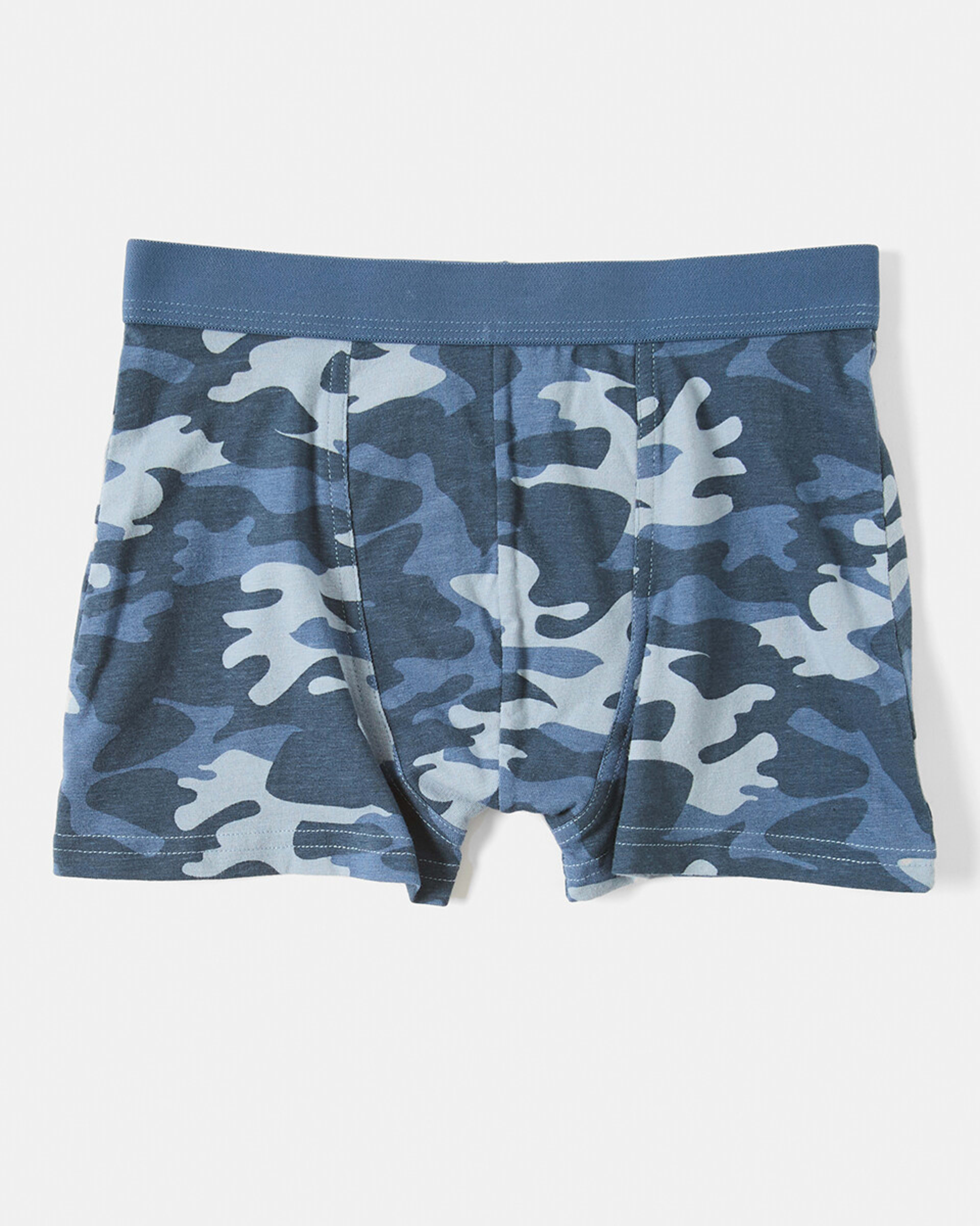 5 5 Pack Attach Elastic Trunks BLUE CAMO, 5 of 8