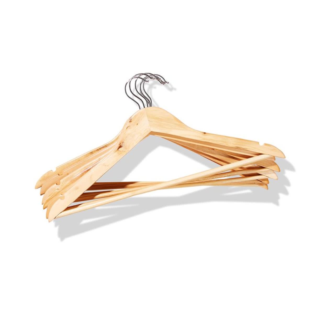 6 Wooden Hangers Kmart