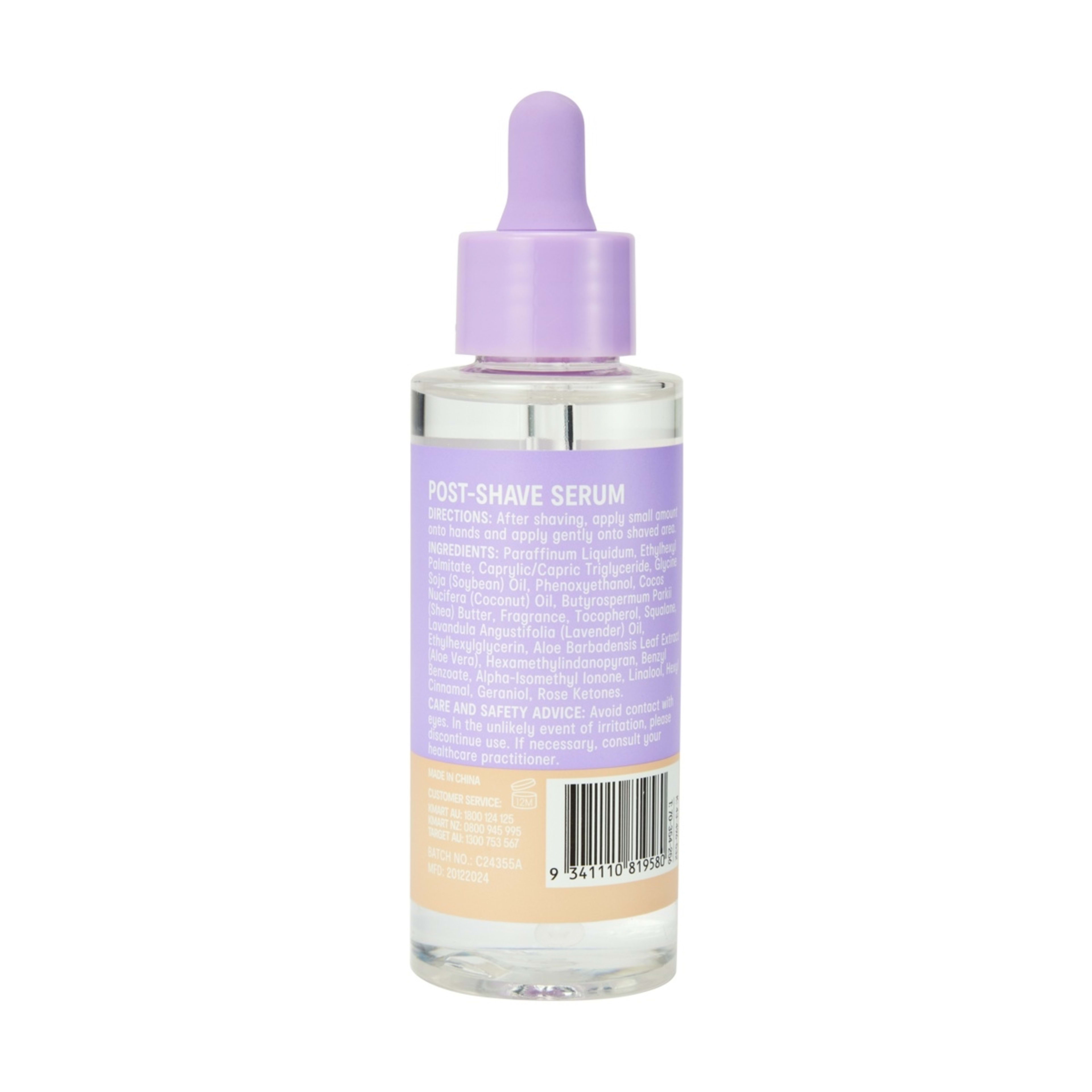 3 OXX Bodycare Sweet Cheeks Post-Shave Serum 100ml - Aloe Vera Extract and Lavender Oil, 3 of 4