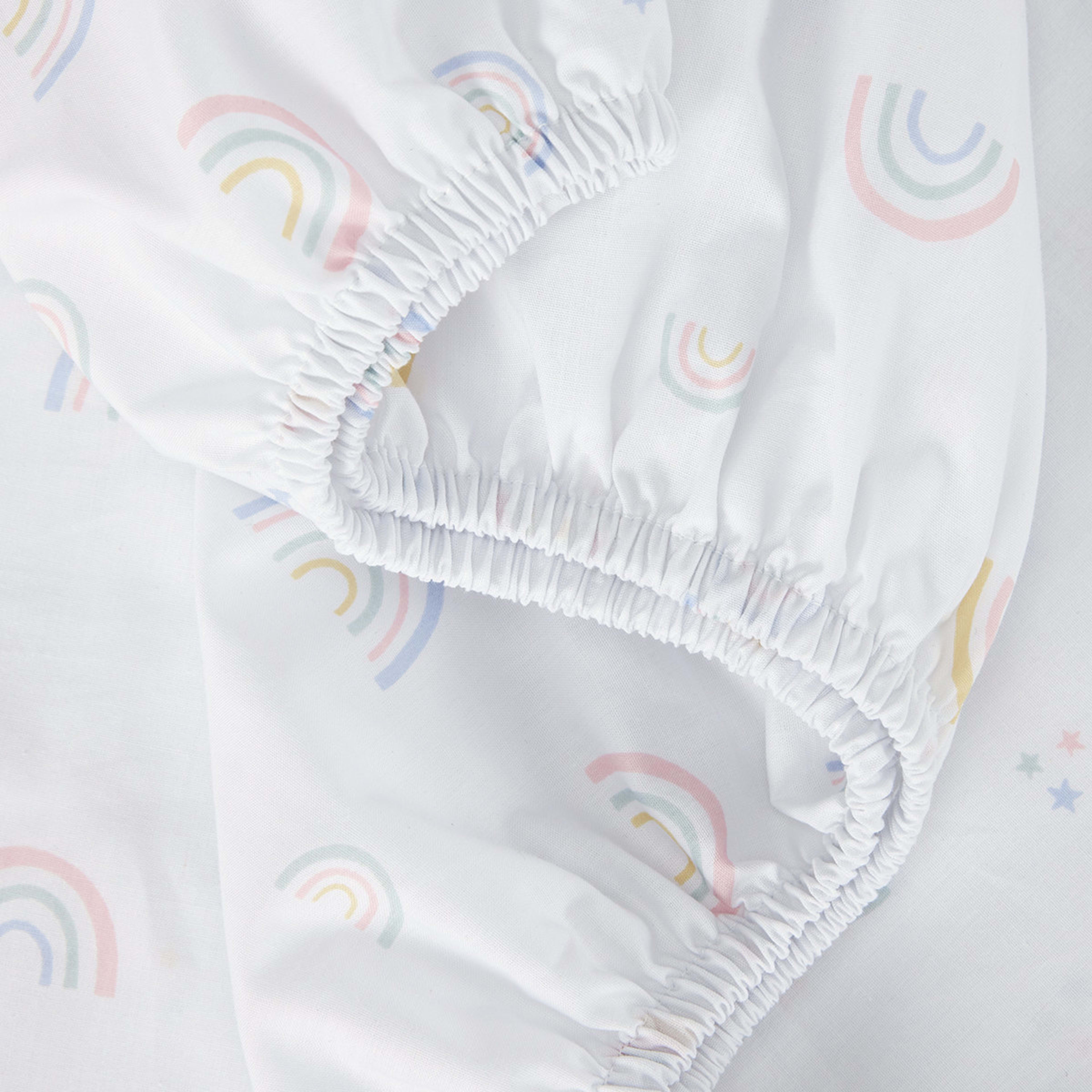 2 Pack Organic Cotton Fitted Cot Sheets Rainbow Kmart