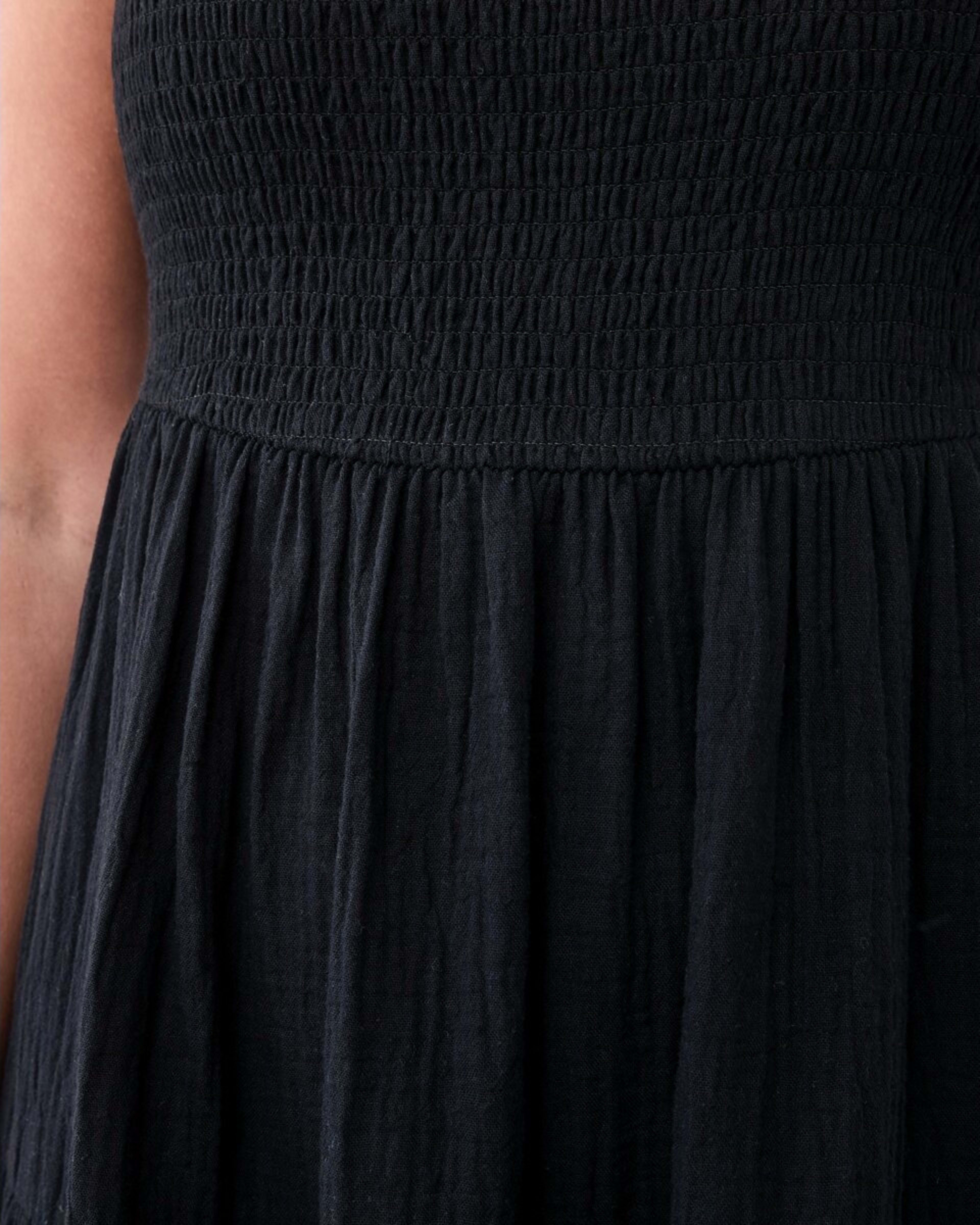 5 Sleeveless Lace Double Cloth Mini Dress Black, 5 of 7