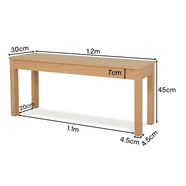 Oak Look Bench Seat Kmart