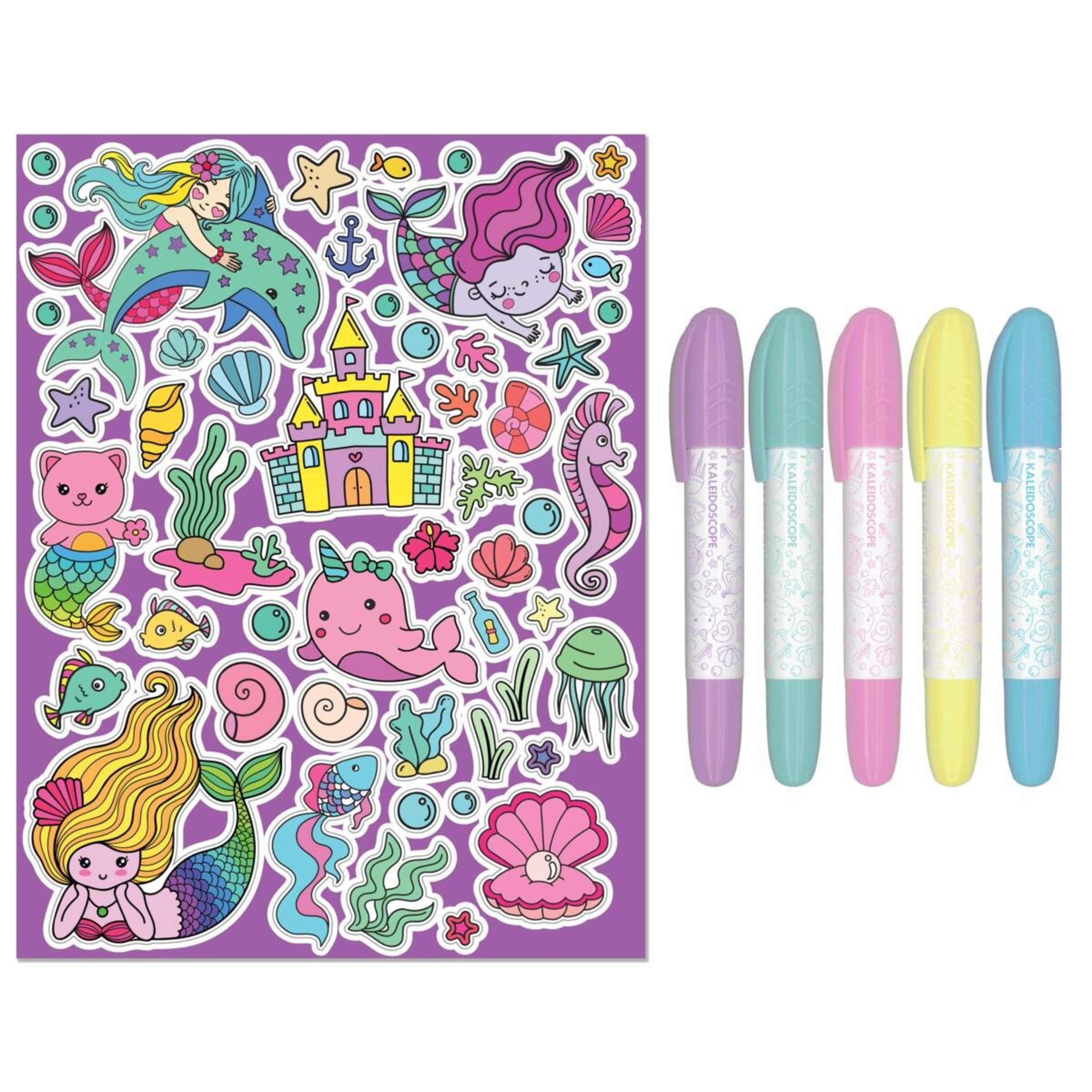 Junior Kaleidoscope Mermaids Colouring Kit - Book - Kmart