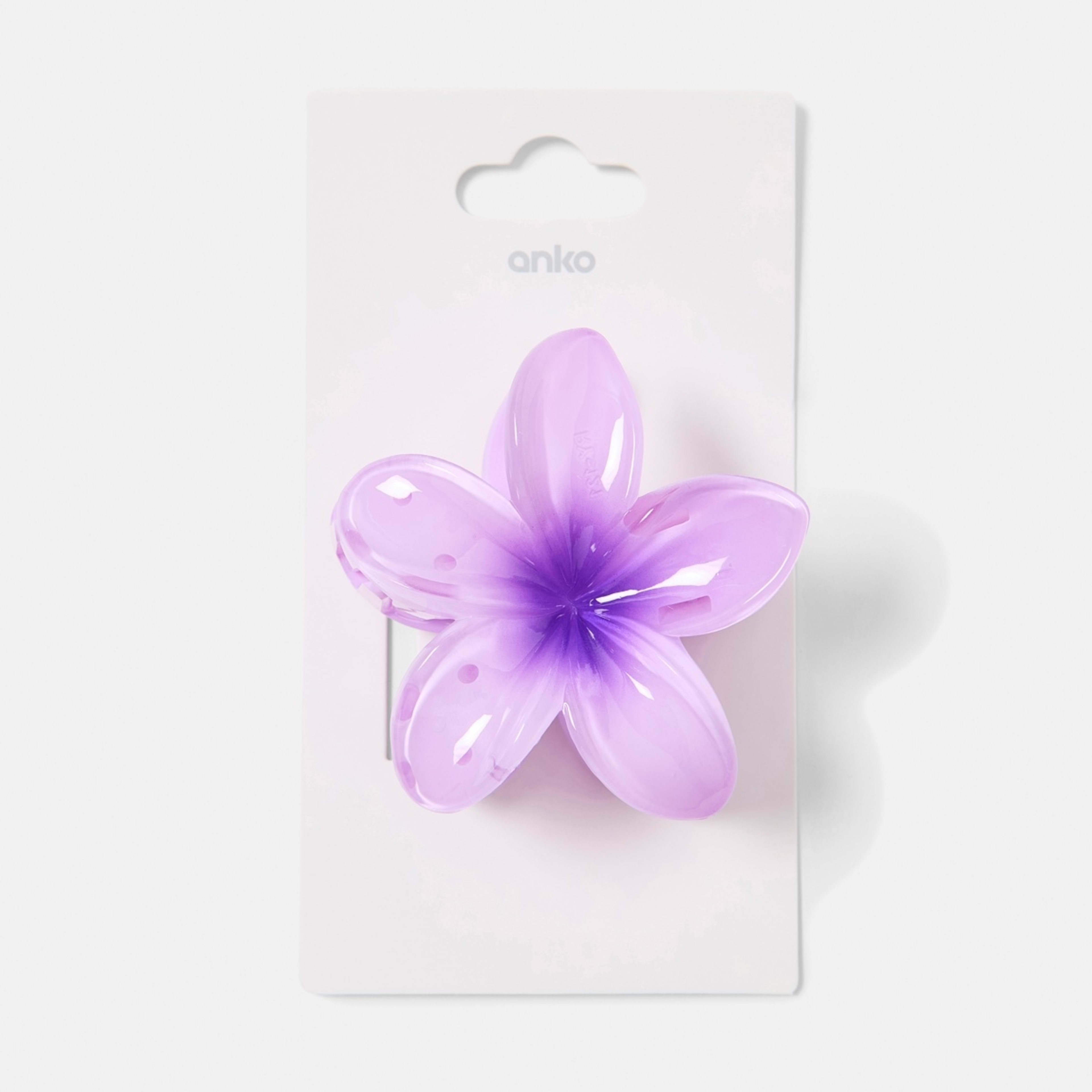 4 Purple Frangipani Claw Hair Clip, 4 of 4