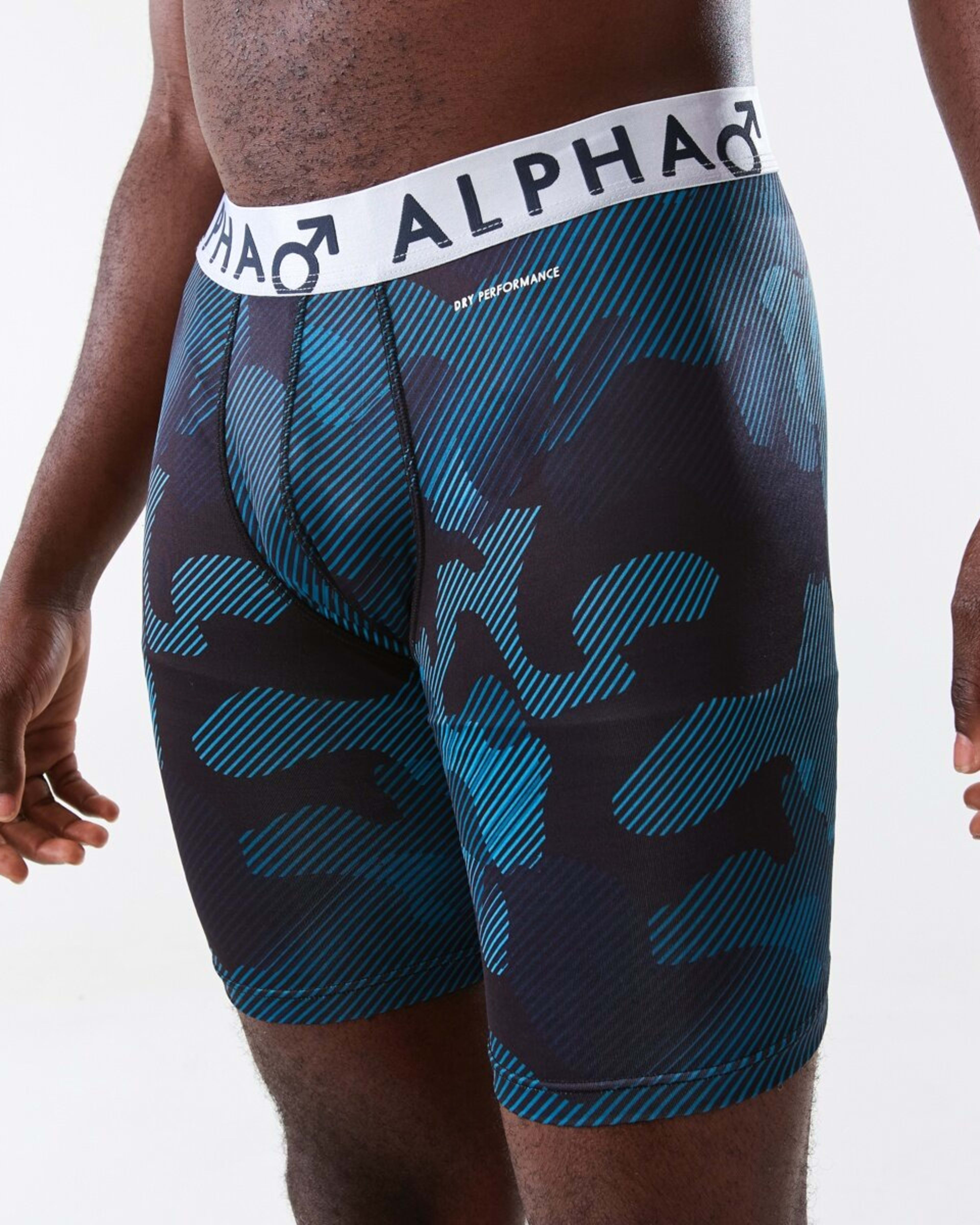 2 Long Leg Printed Sports Trunks LINE CAMO, 2 of 5