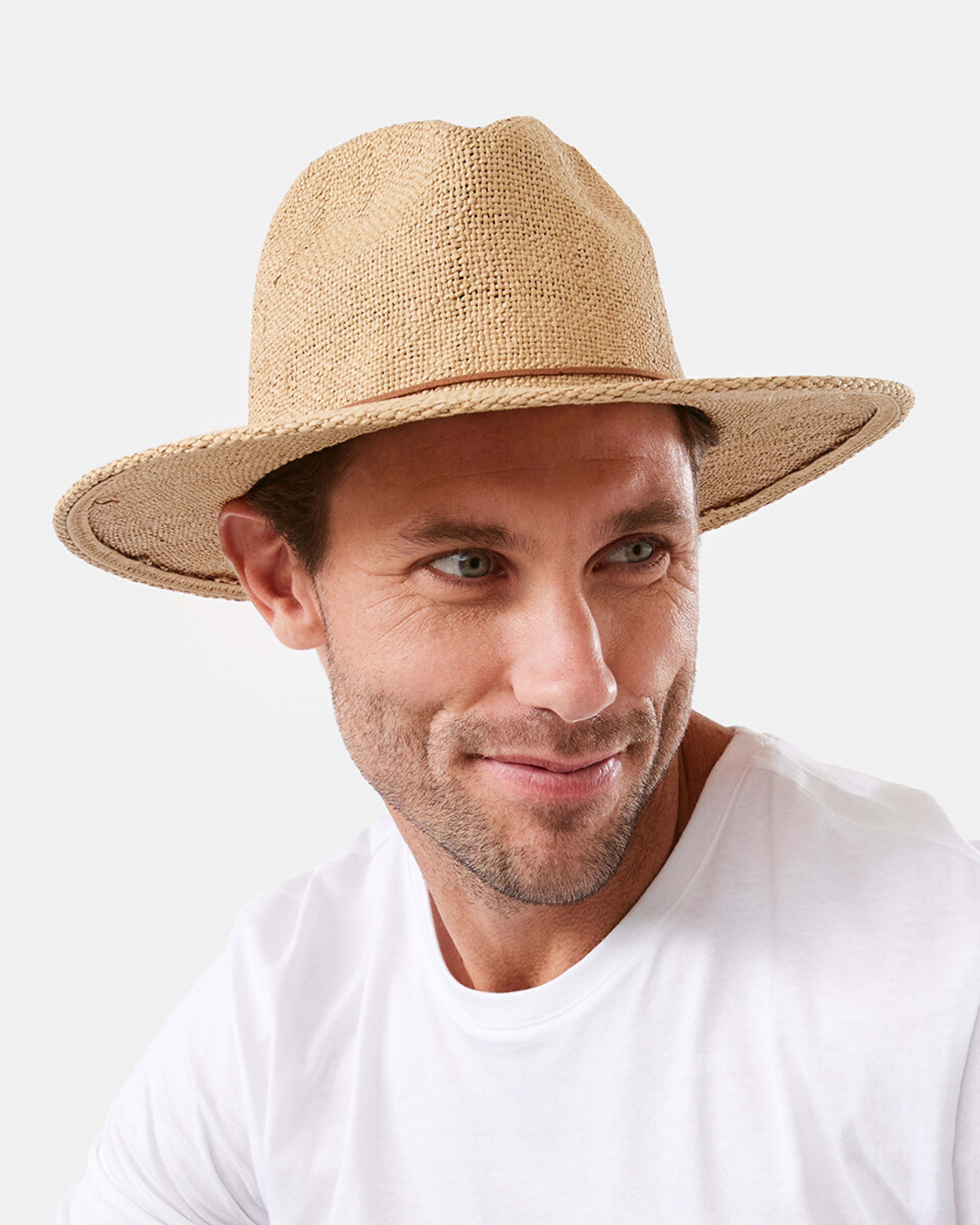 3 Paper Fedora Hat Tan, 3 of 4