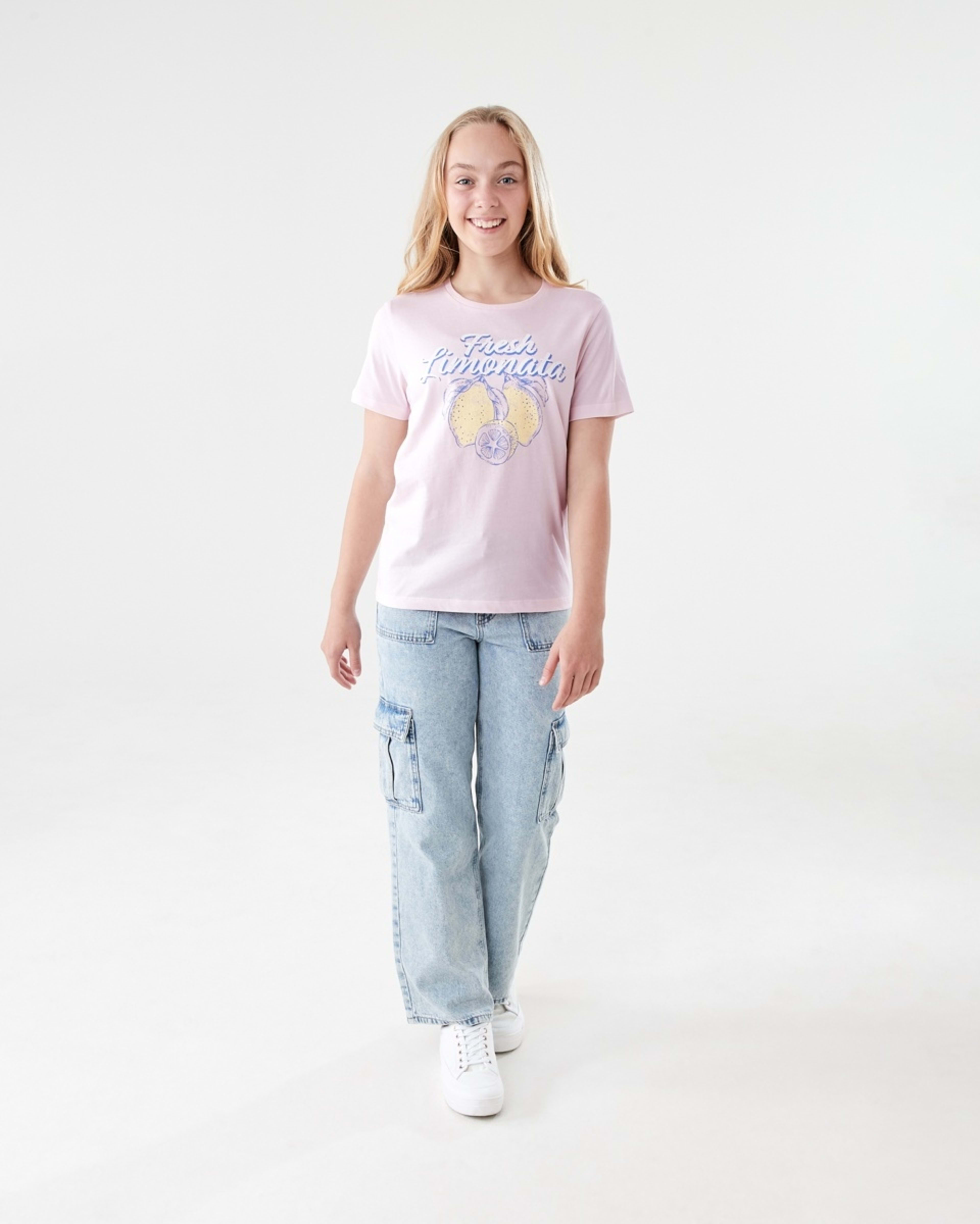 5 Short Sleeve Print T-shirt FRESH LIMONATA  PINK, 5 of 6