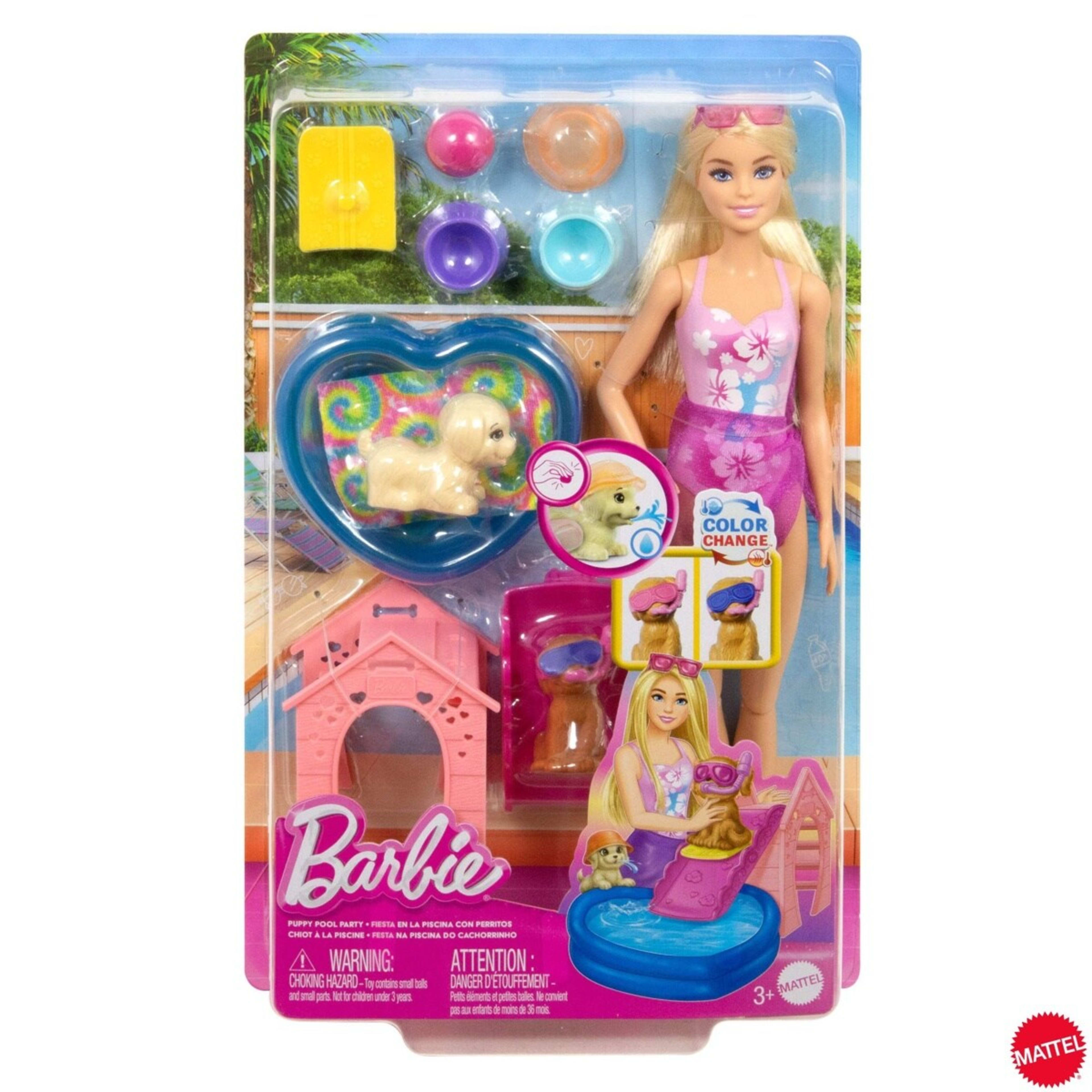 1 Barbie Puppy Pool Party Playset