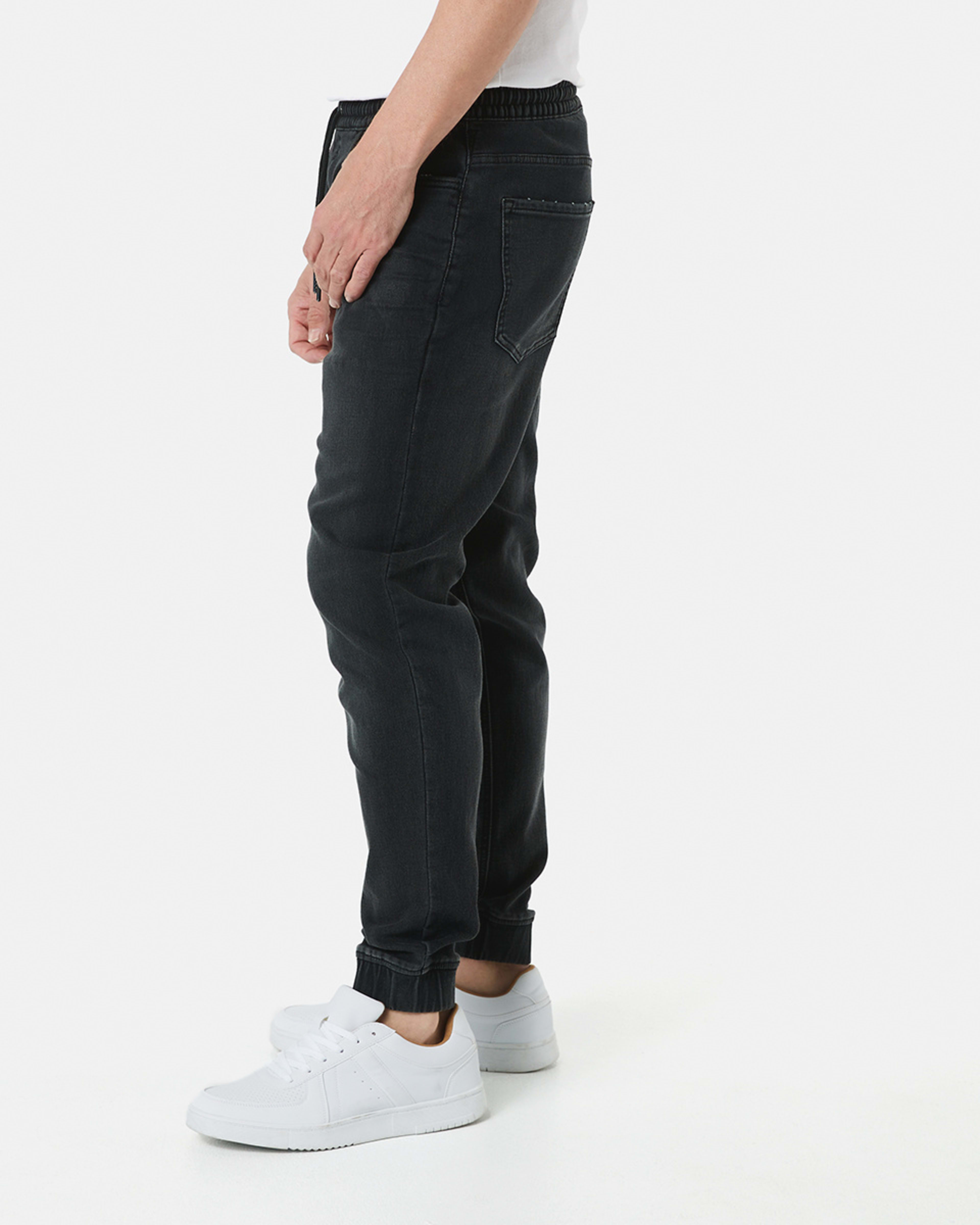 2 Cuffed Denim Joggers Gry Wash, 2 of 4