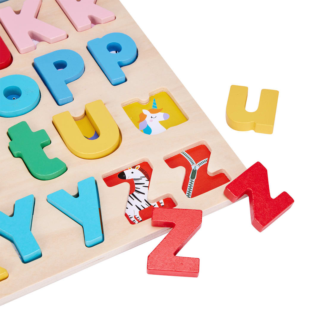 Wooden Lower and Uppercase Puzzle Kmart