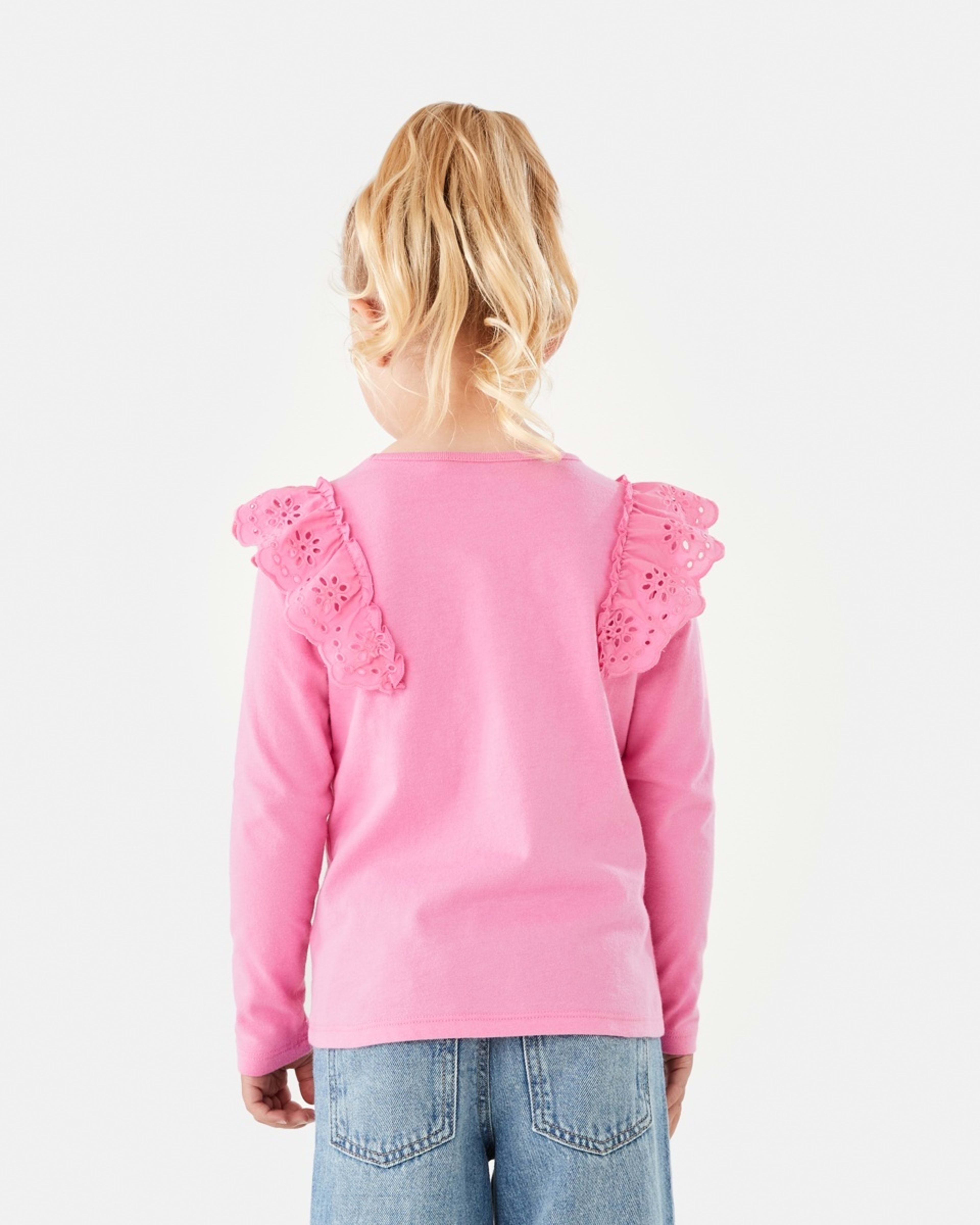 2 Broderie Trim Top Aurora Pink, 2 of 8