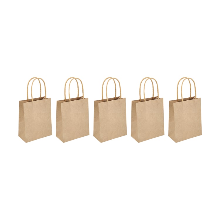 5 Pack Kraft Loot Bags - Kmart