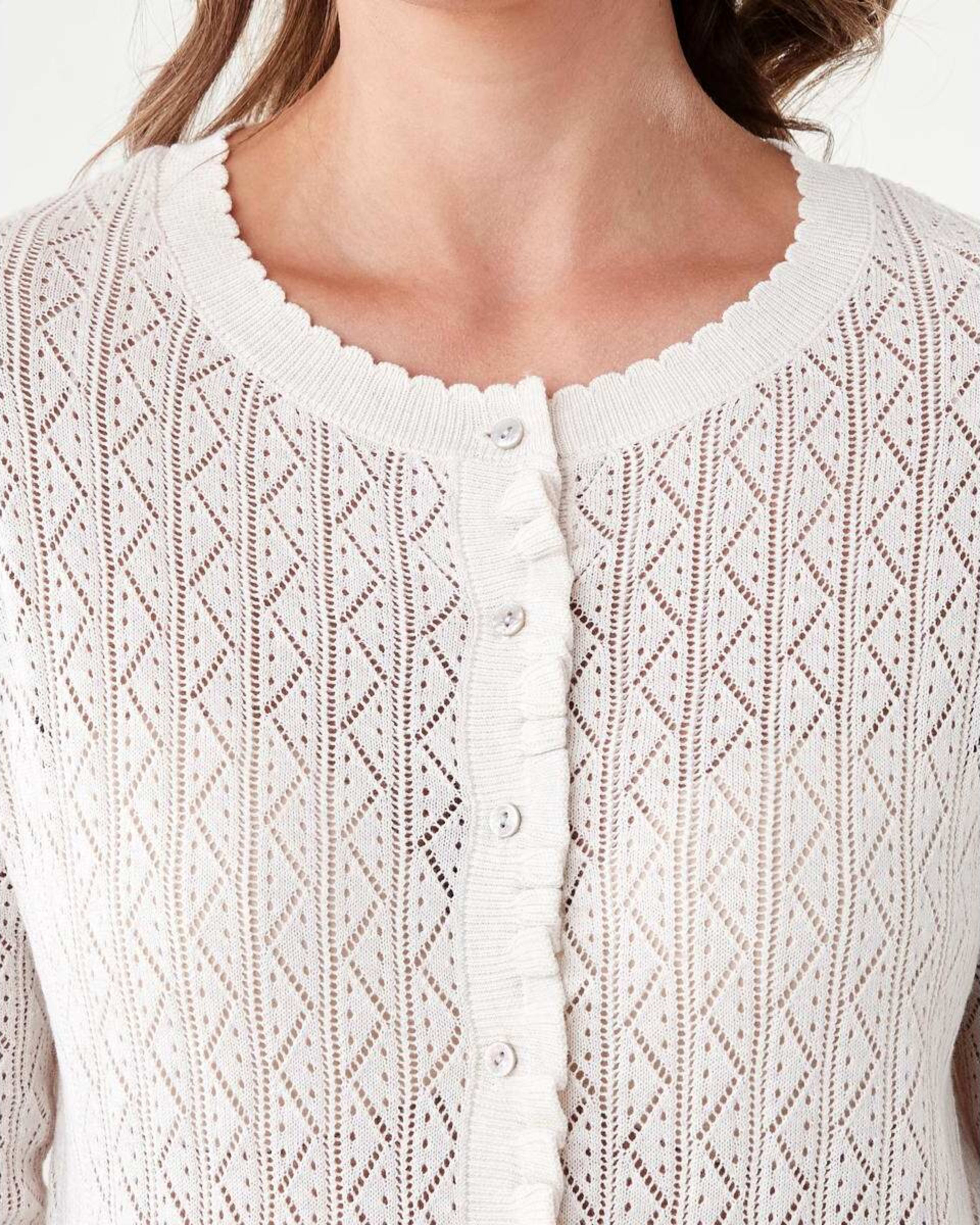 5 Pointelle Cardigan Cld White, 5 of 8