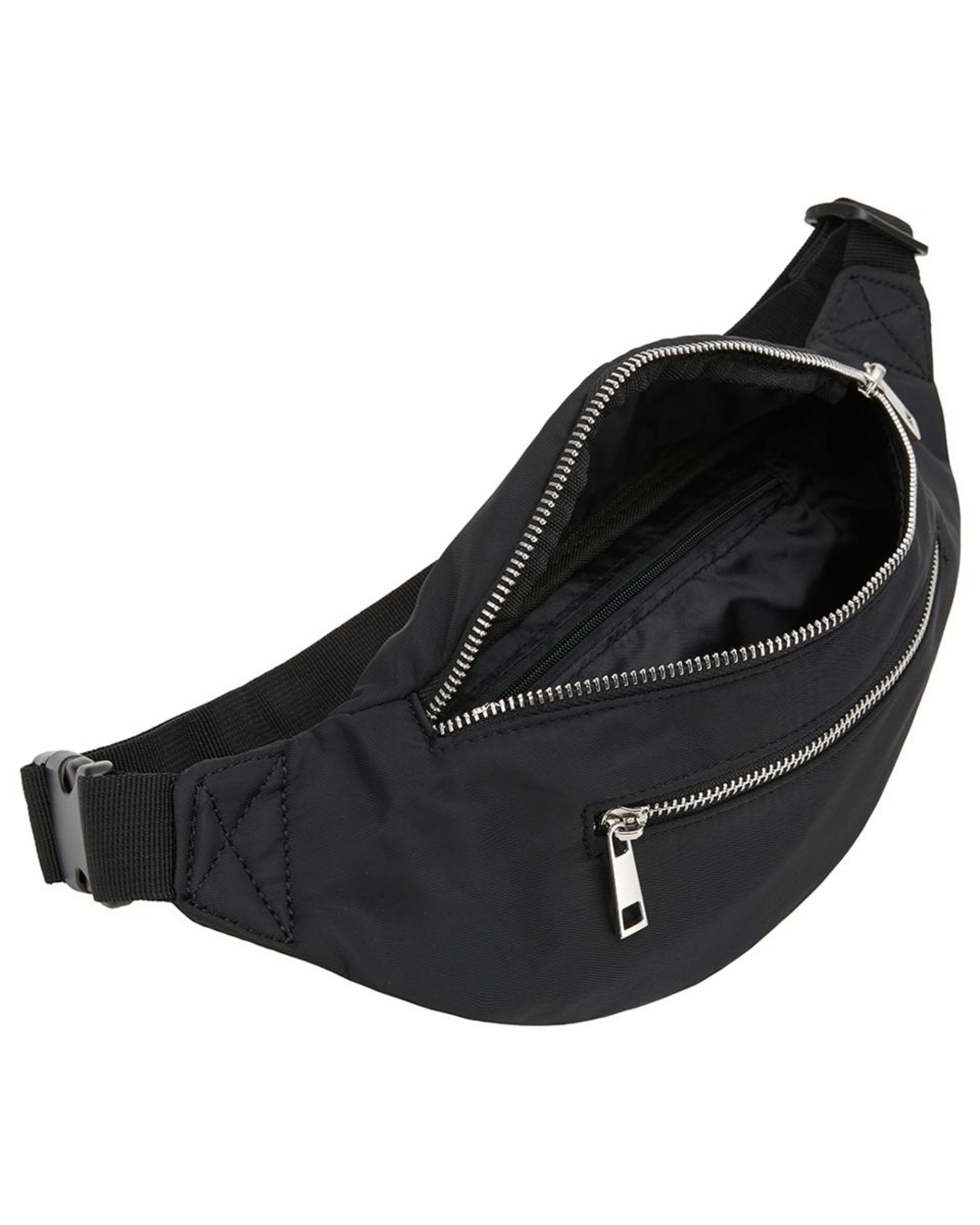 3 Double Zip Bumbag Black, 3 of 3