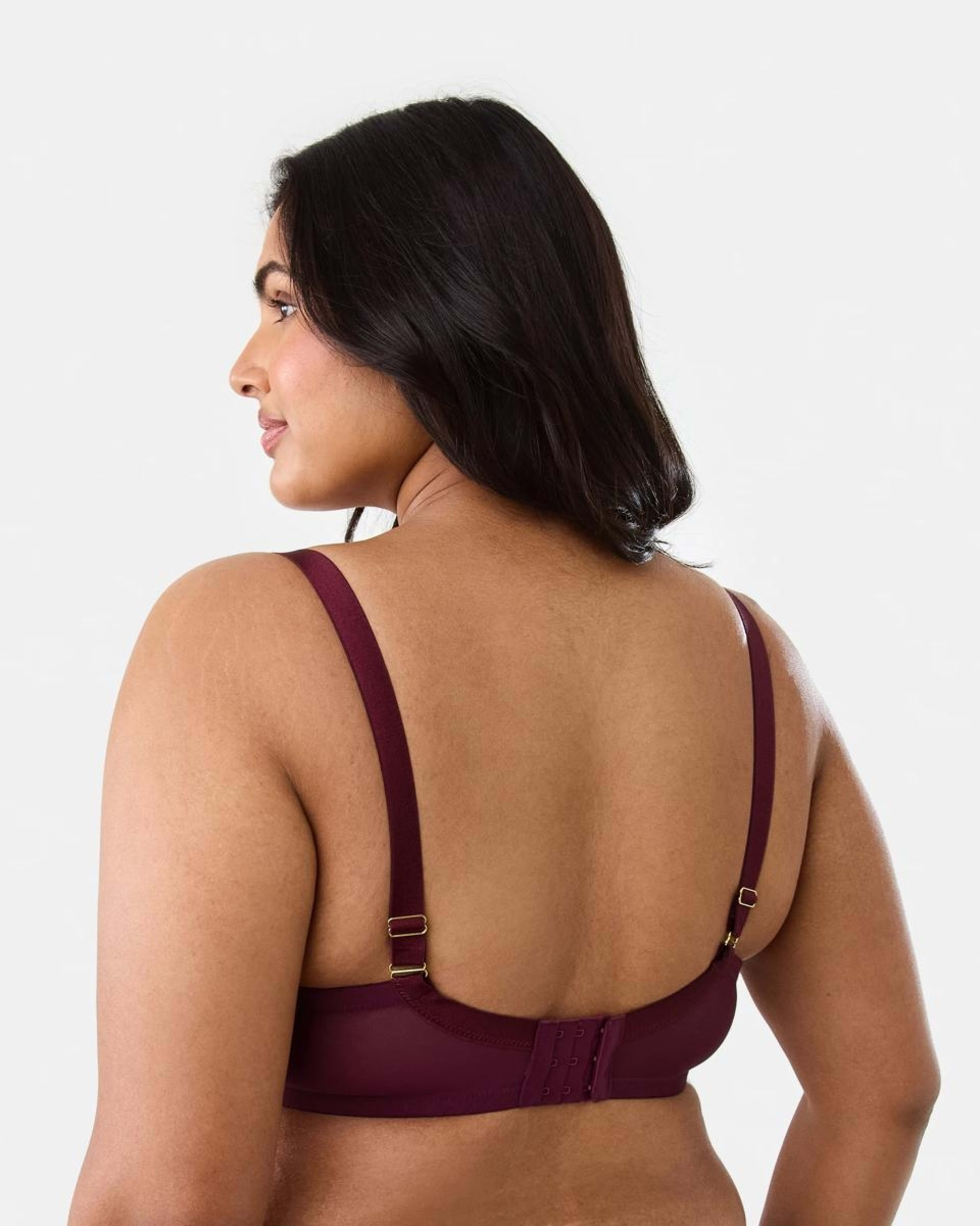 3 Full Figure Soft Cup Mesh Underwire Bra WINDSOR WINE, 3 of 6
