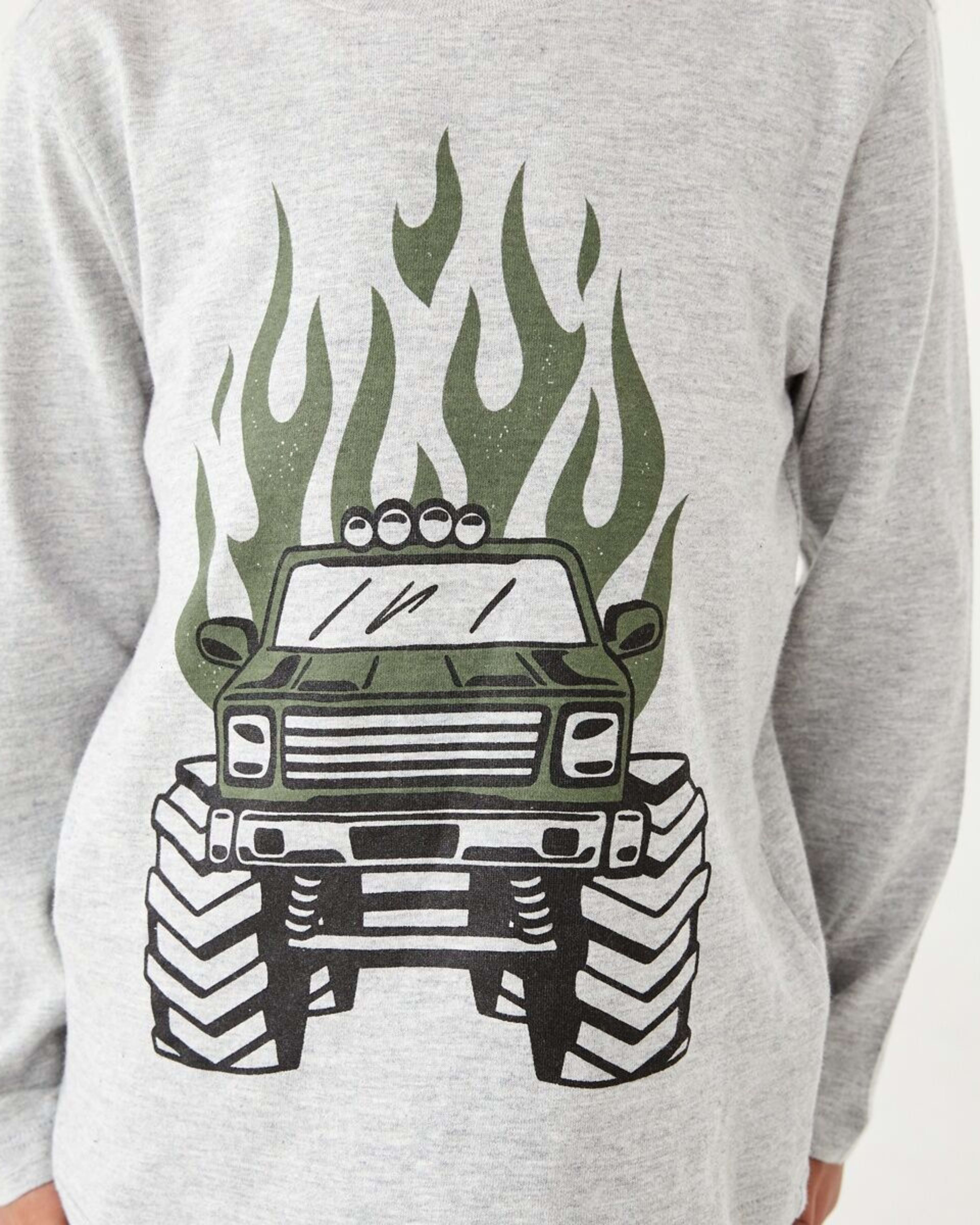 4 Long Sleeve Print T-shirt Gry Monste, 4 of 8