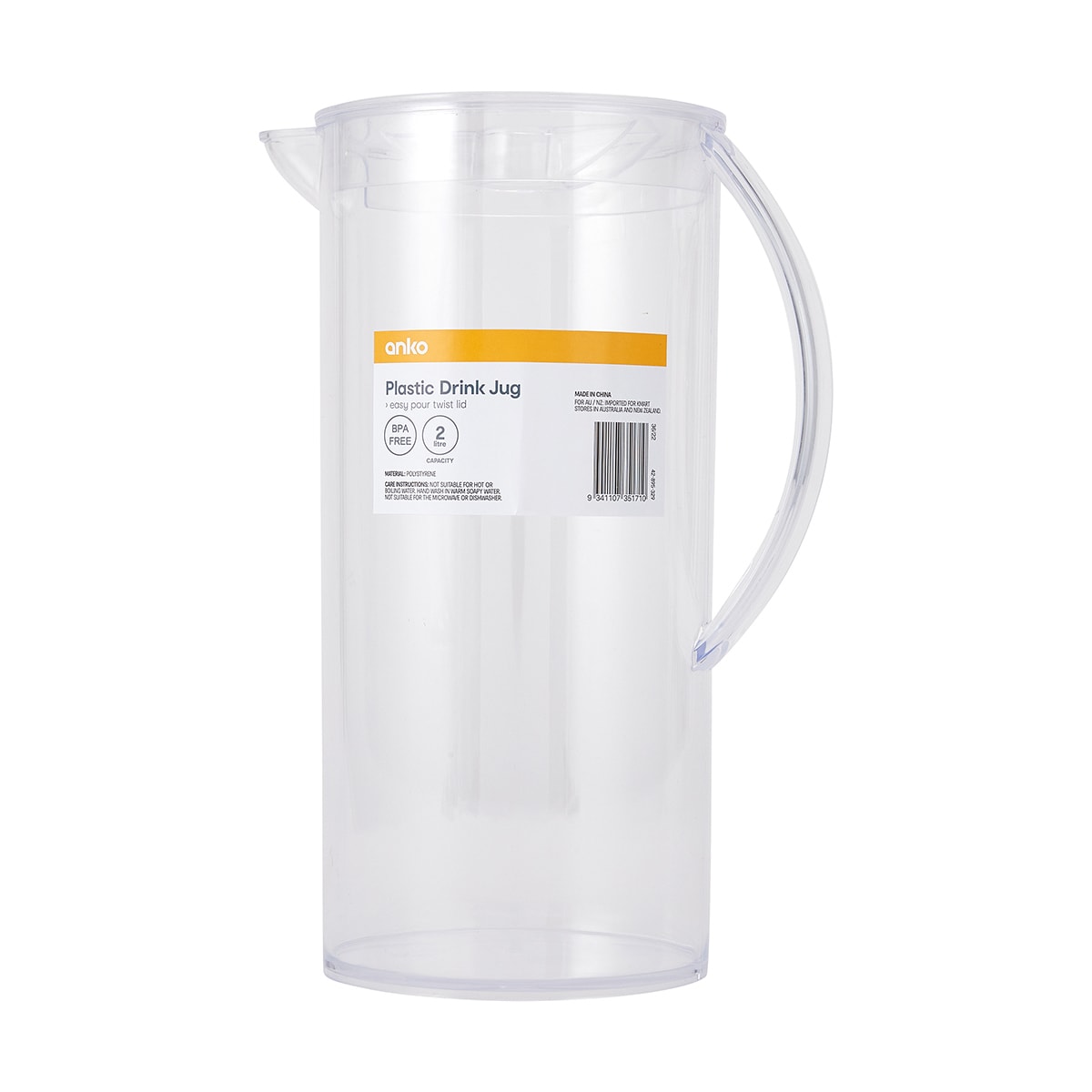 2L Plastic Drink Jug Kmart
