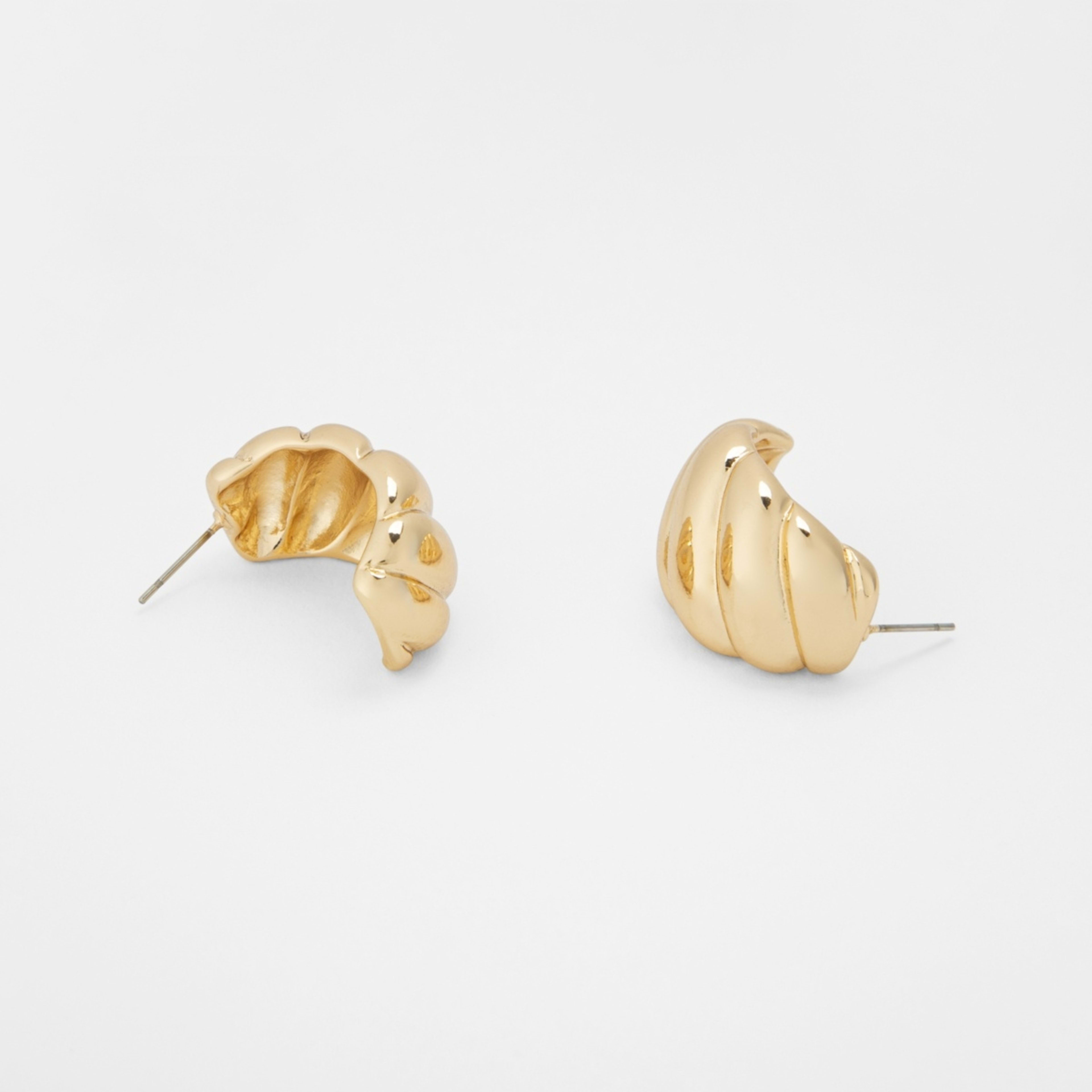 4 Croissant Teardrop Earrings - Gold Tone, 4 of 4