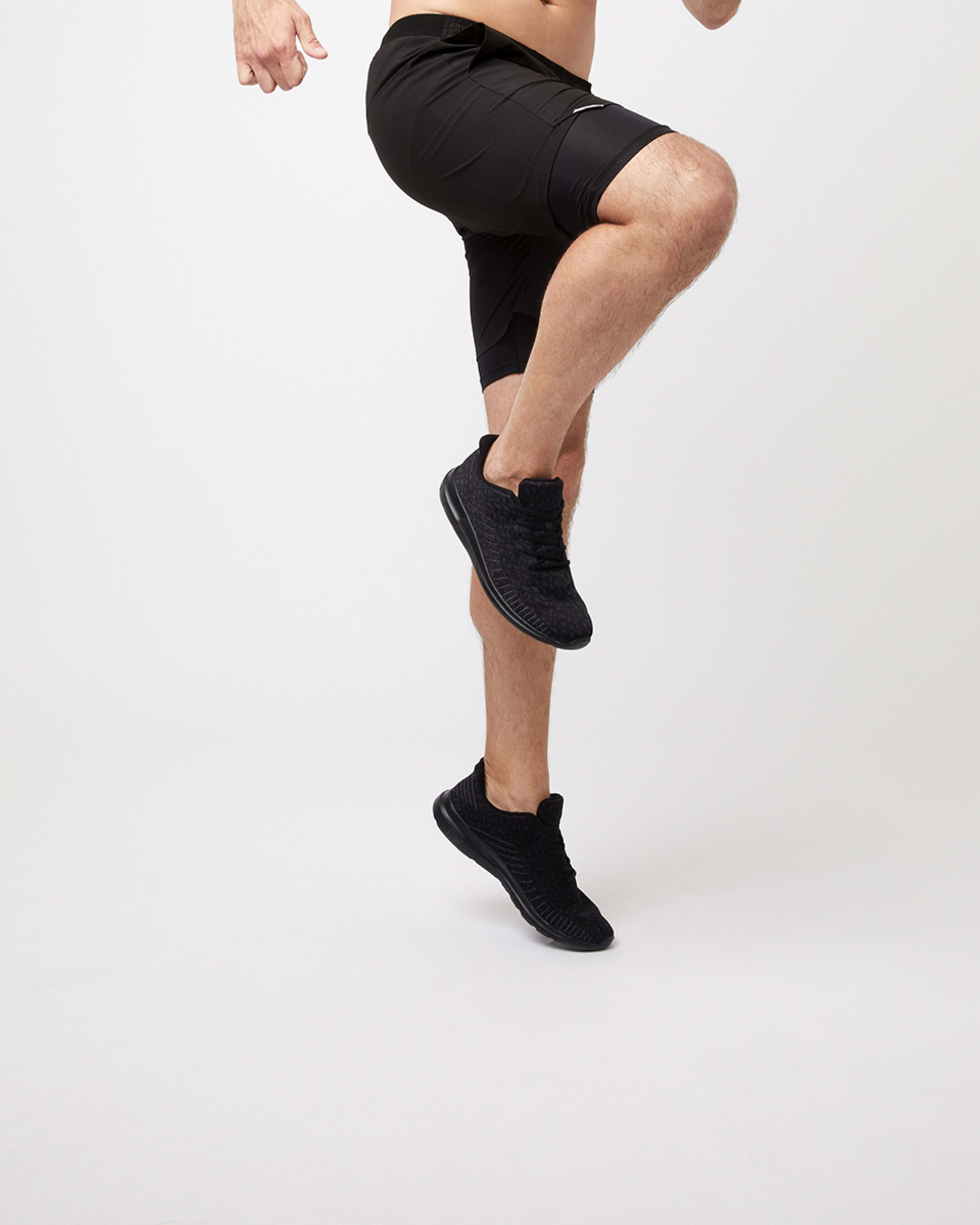 8 Active Mens Dual Layer Shorts Black, 8 of 8
