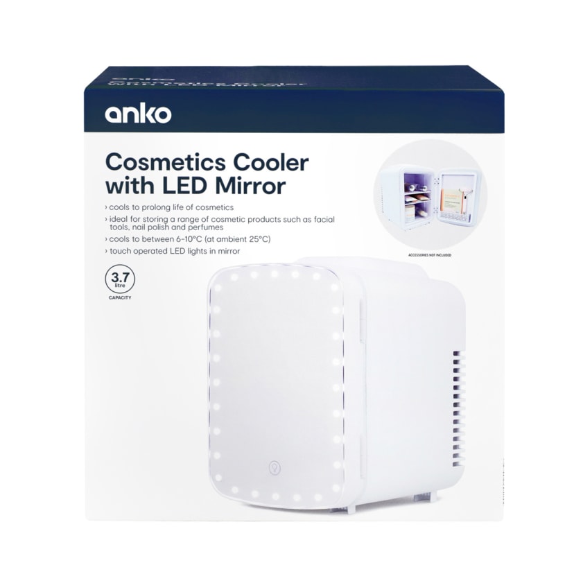 Cosmetics Cooler with LED Mirror Kmart