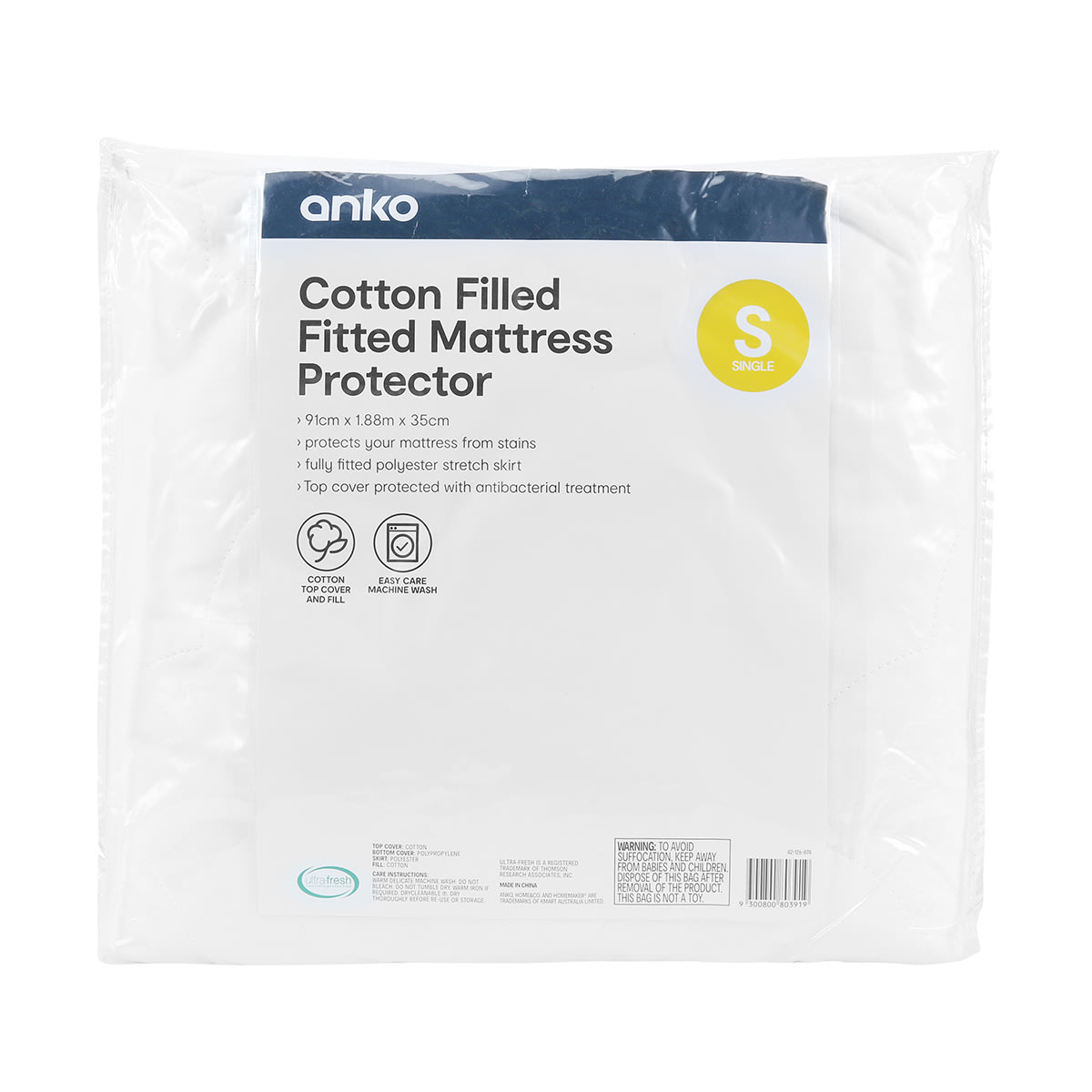 single bed waterproof mattress protector kmart