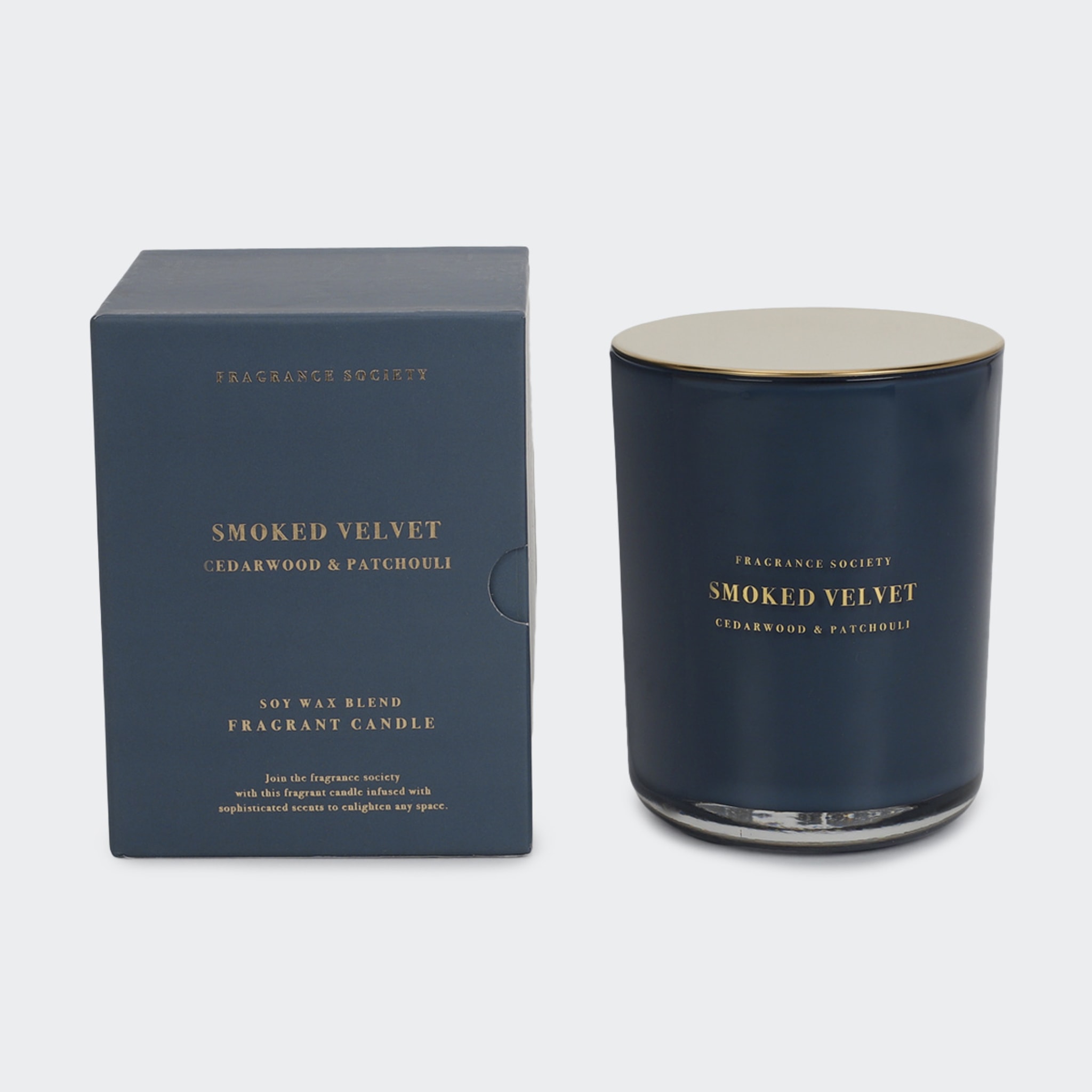 Fragrance Society Smoked Velvet Cedarwood and Patchouli Soy Wax Blend Fragrant Candle Kmart