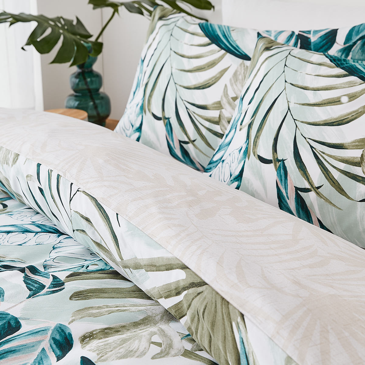 Mena Reversible Quilt Cover Set Queen Bed Kmart