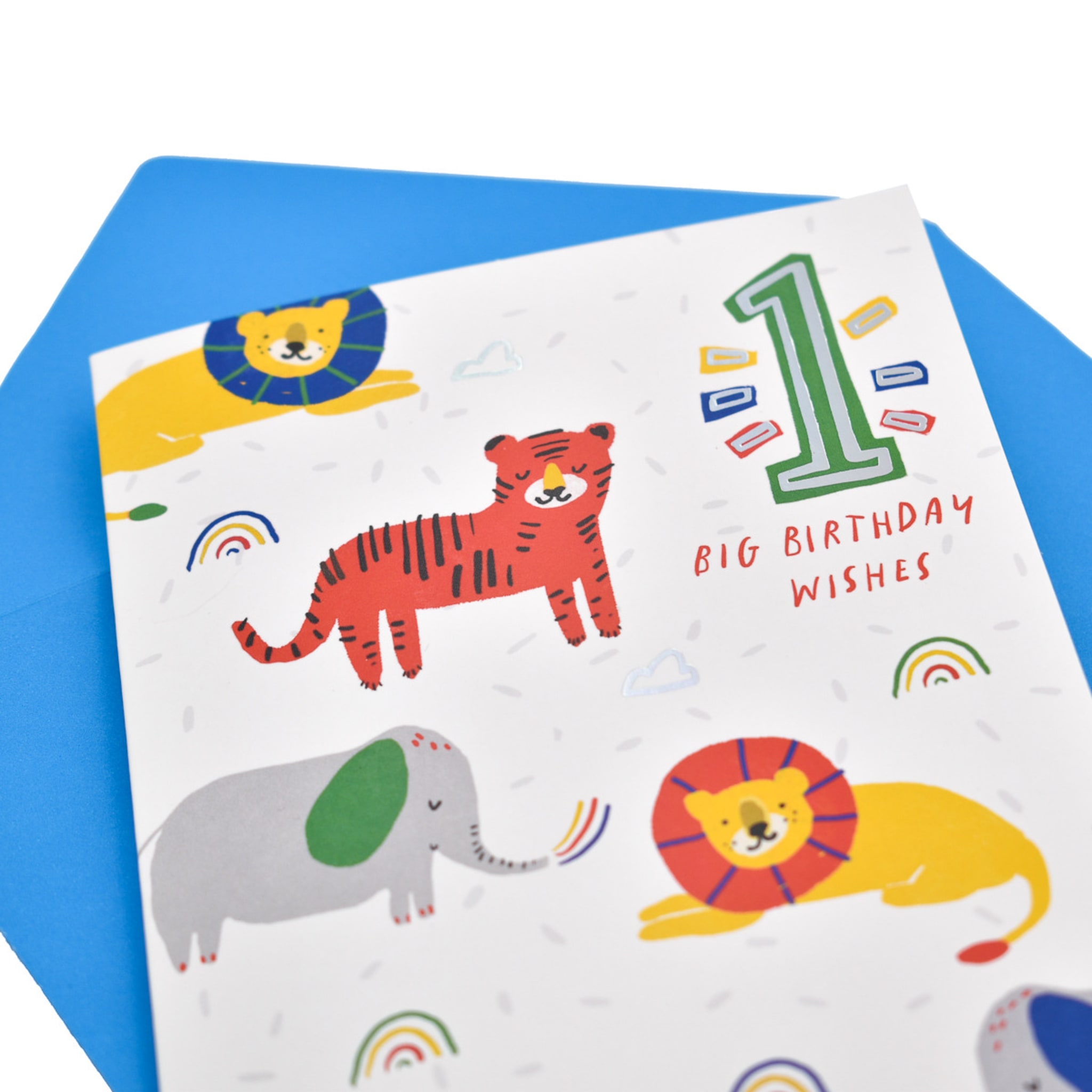 Hallmark Birthday Card Age 1 - Safari Animals - Kmart