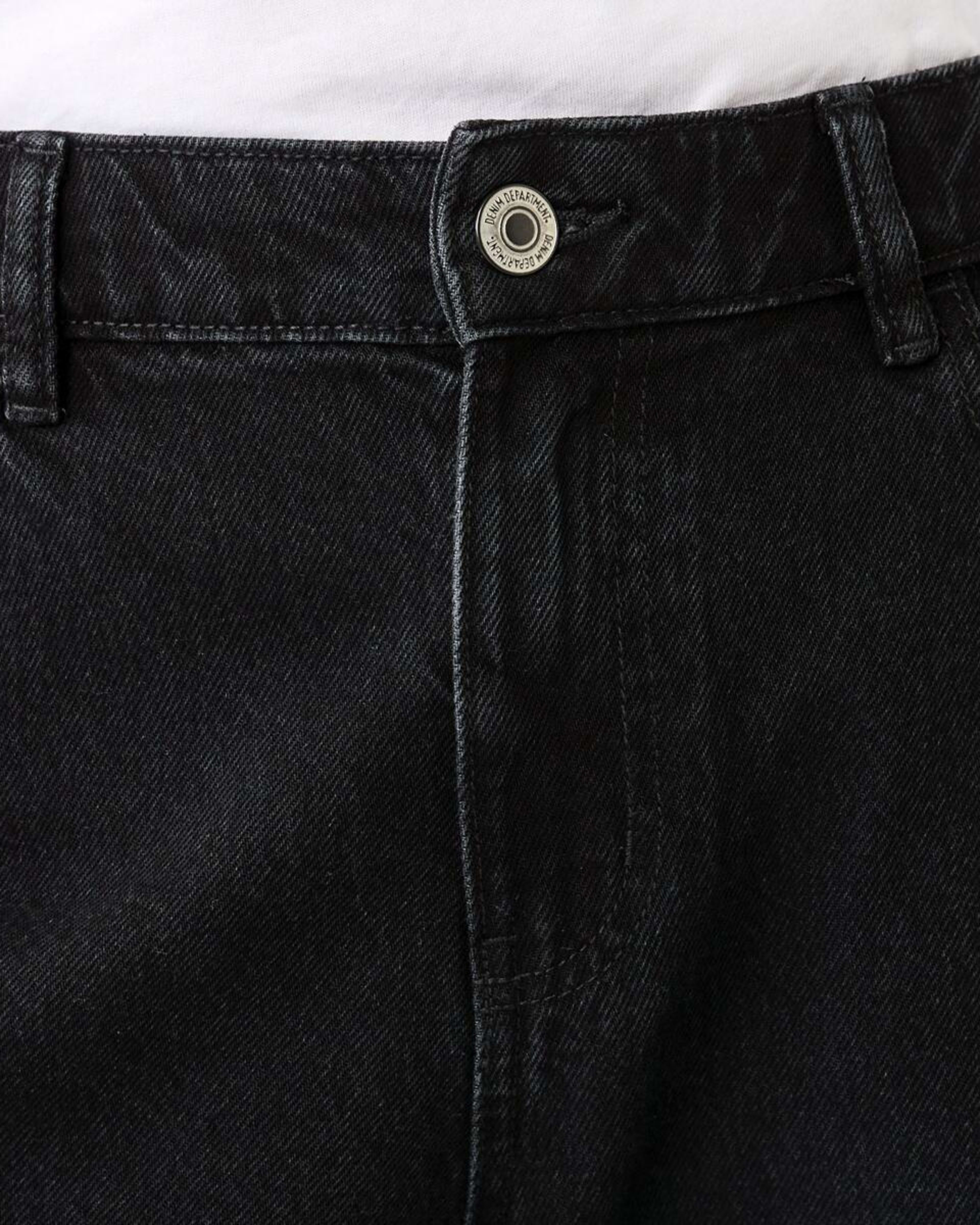 5 Wide Leg Raw Hem Jeans BLACK WASH, 5 of 9