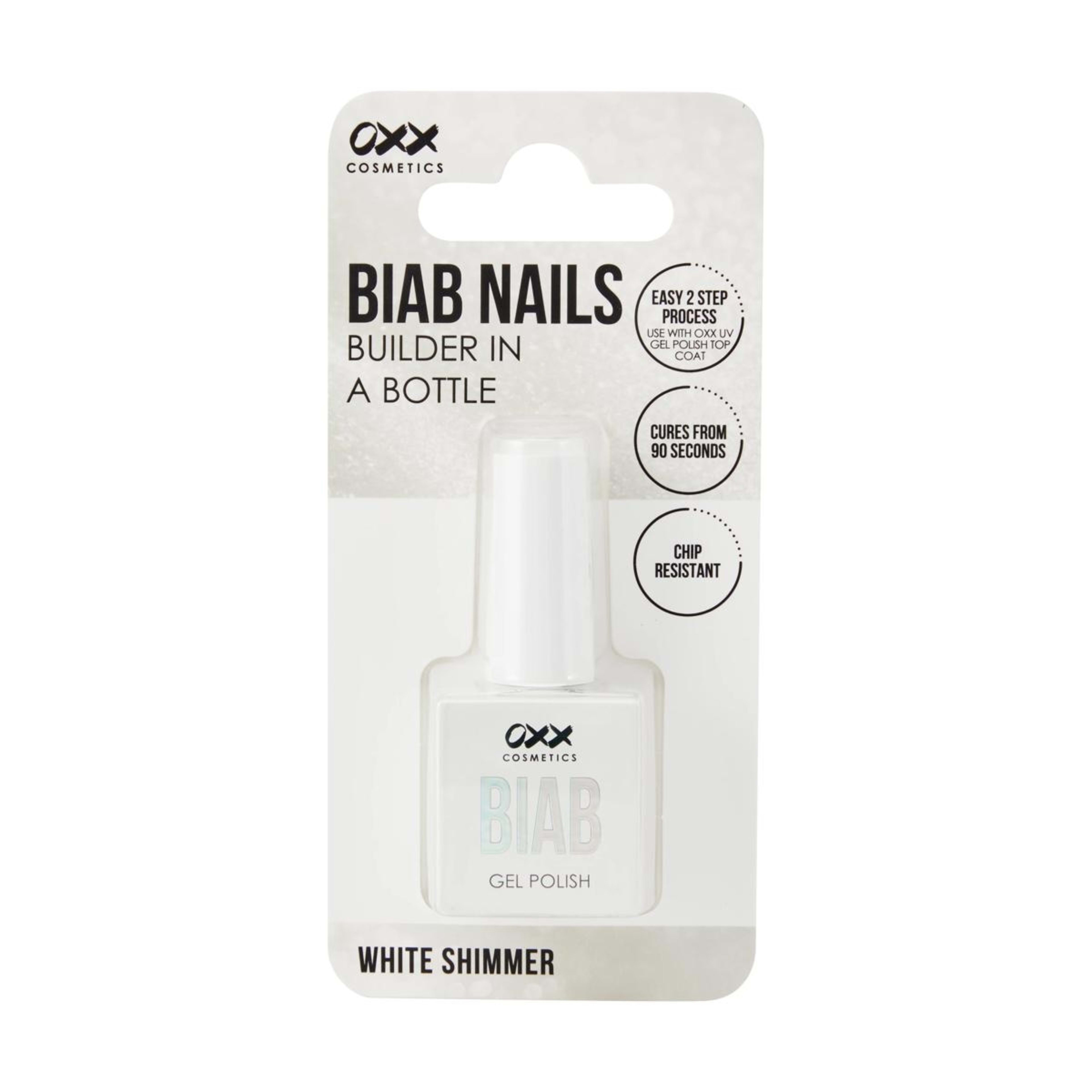 4 OXX Cosmetics BIAB Nails Builder in a Bottle - White Shimmer, 4 of 4