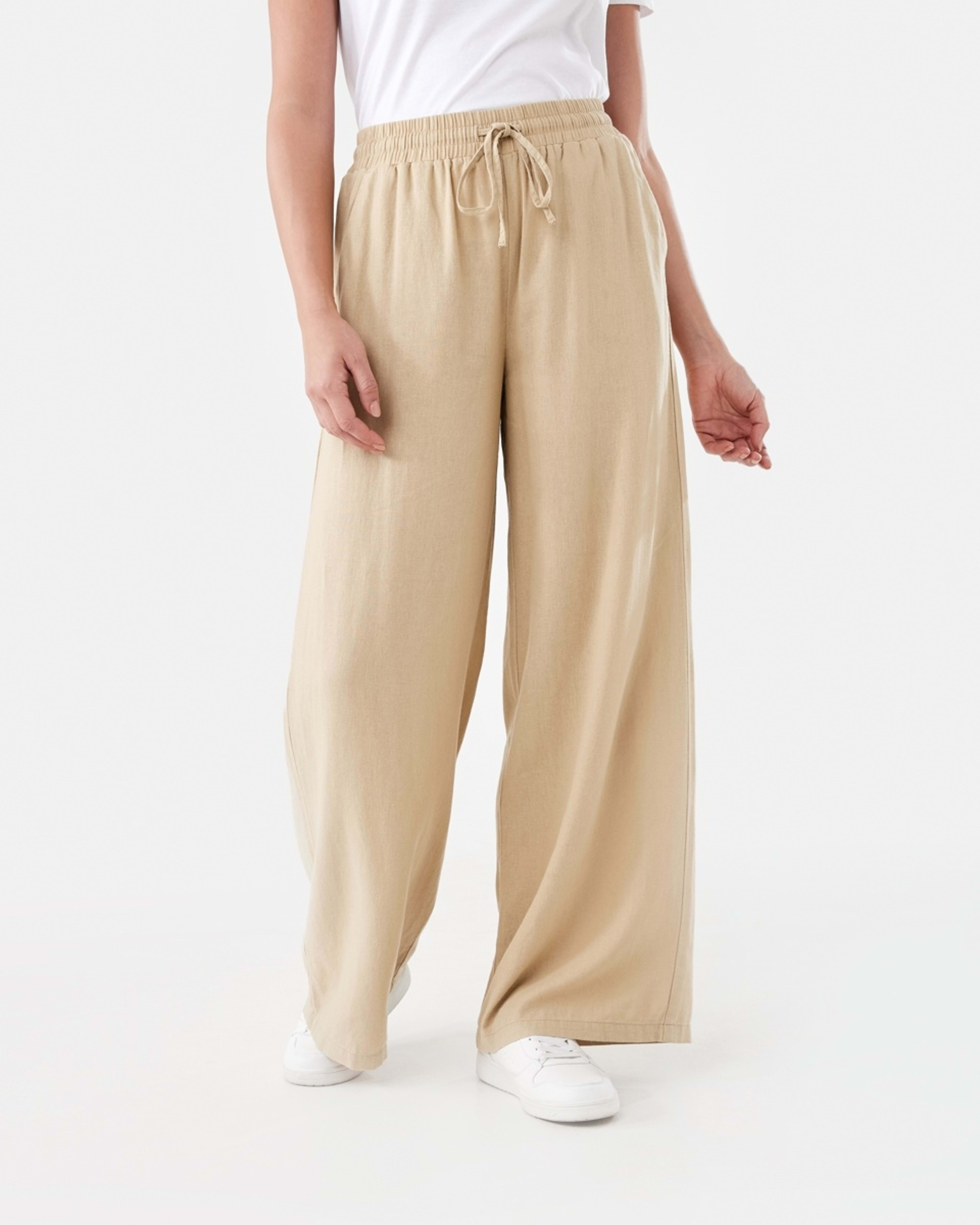 1 Linen Blend Wide Leg Pants LARK, 1 of 5