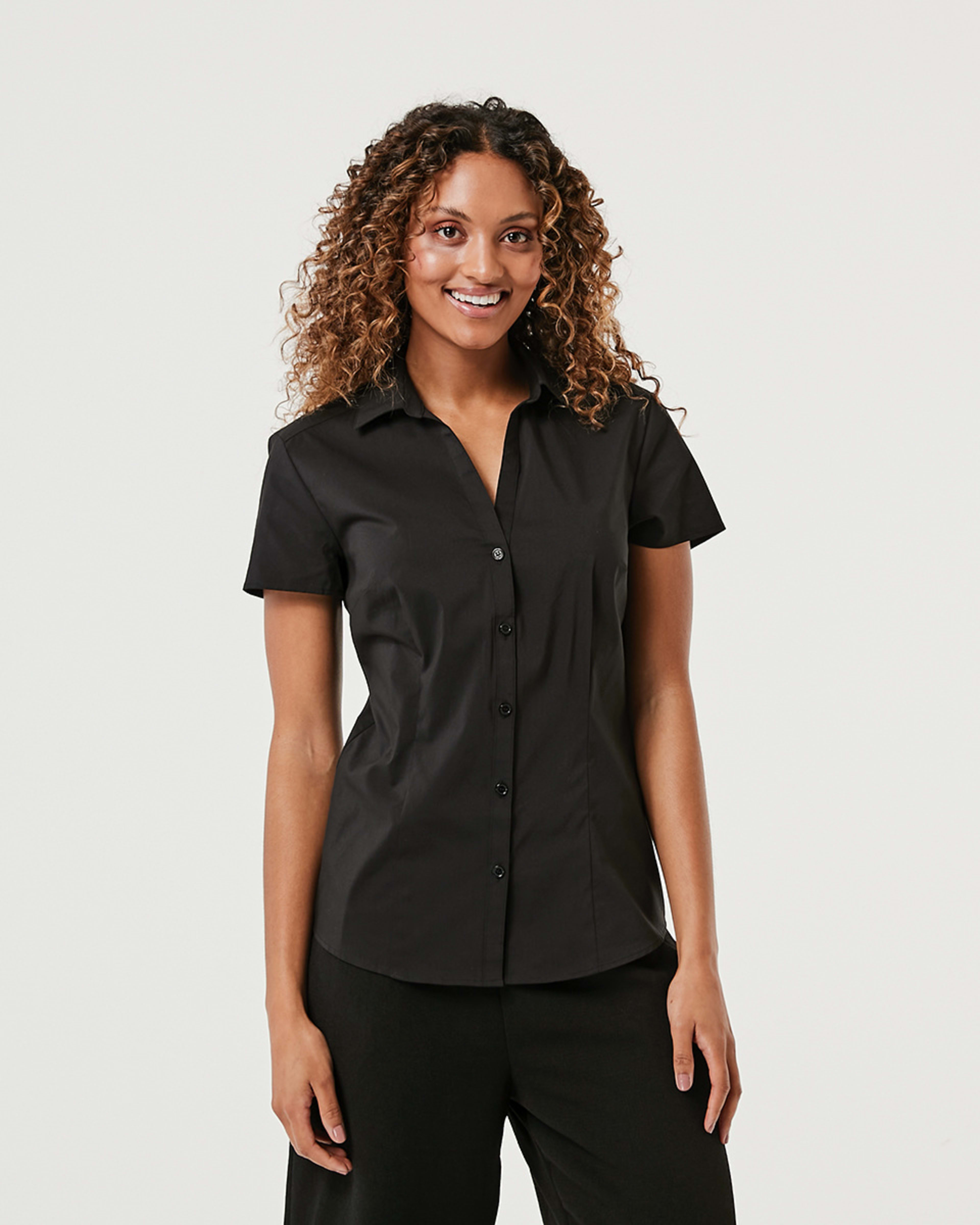 1 Short Sleeve Work Shirt Black