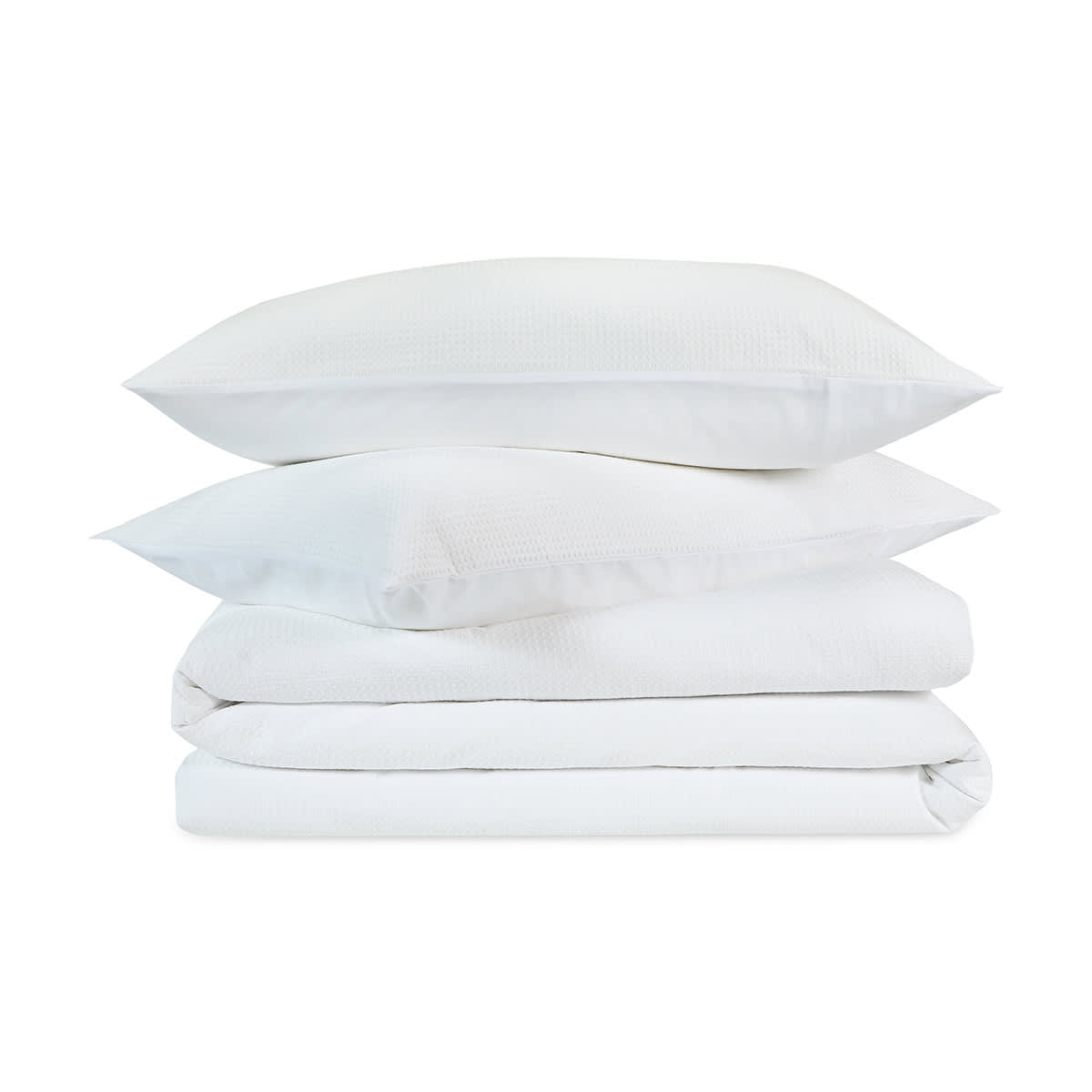 Waffle Cotton Quilt Cover Set Double Bed, White Kmart