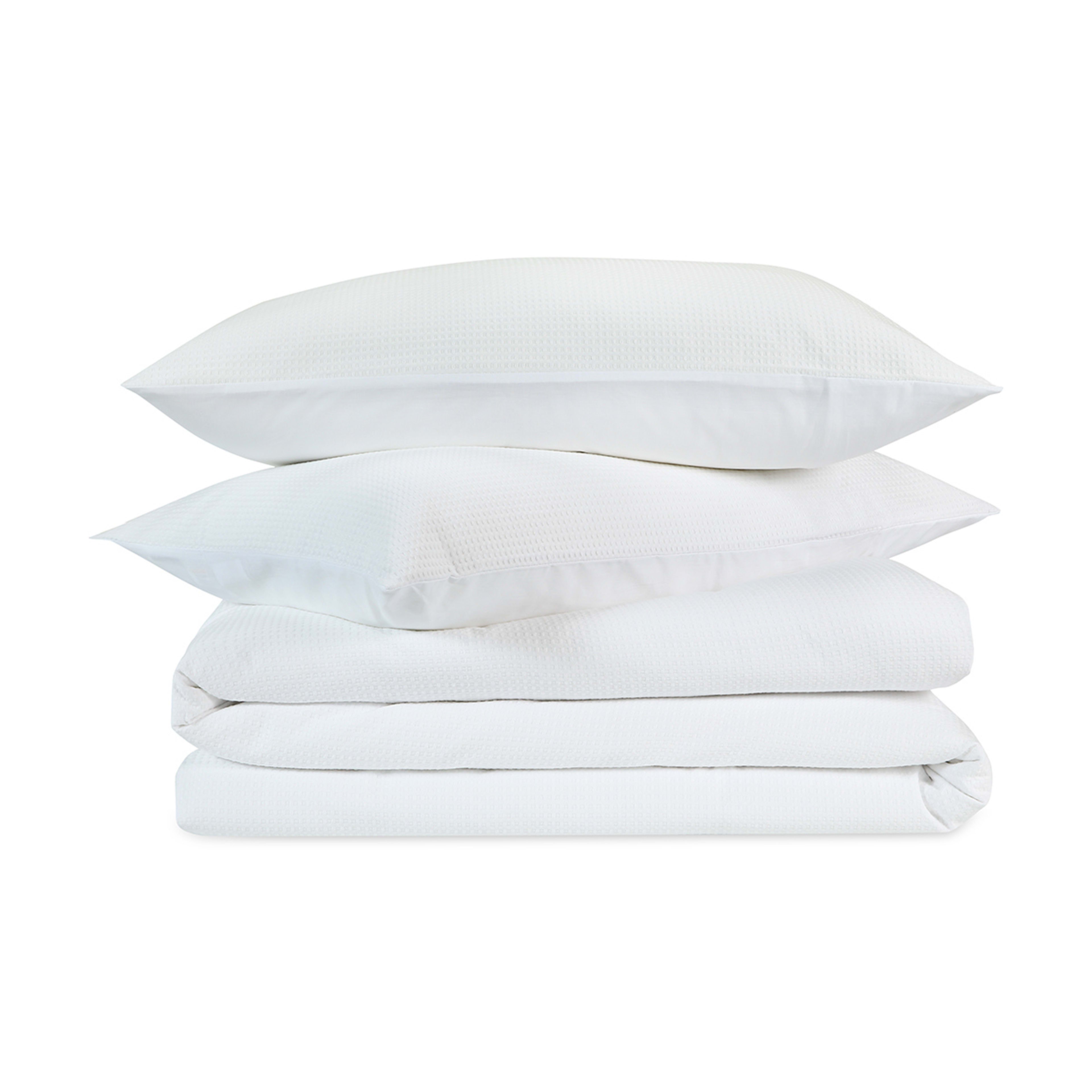 Waffle Cotton Quilt Cover Set Double Bed, White Kmart