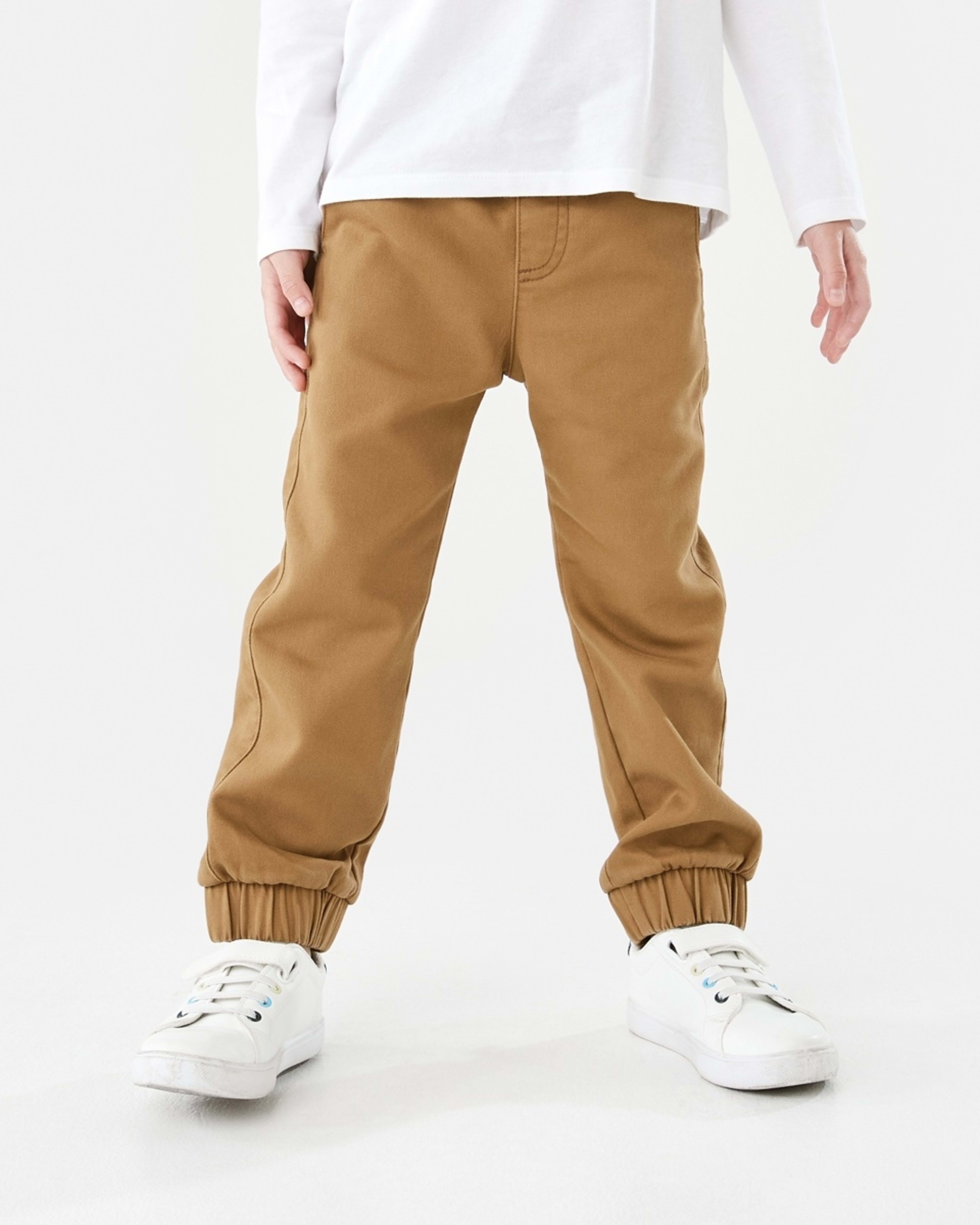 1 Pull-On Knit Joggers FOXTROT BROWN, 1 of 8