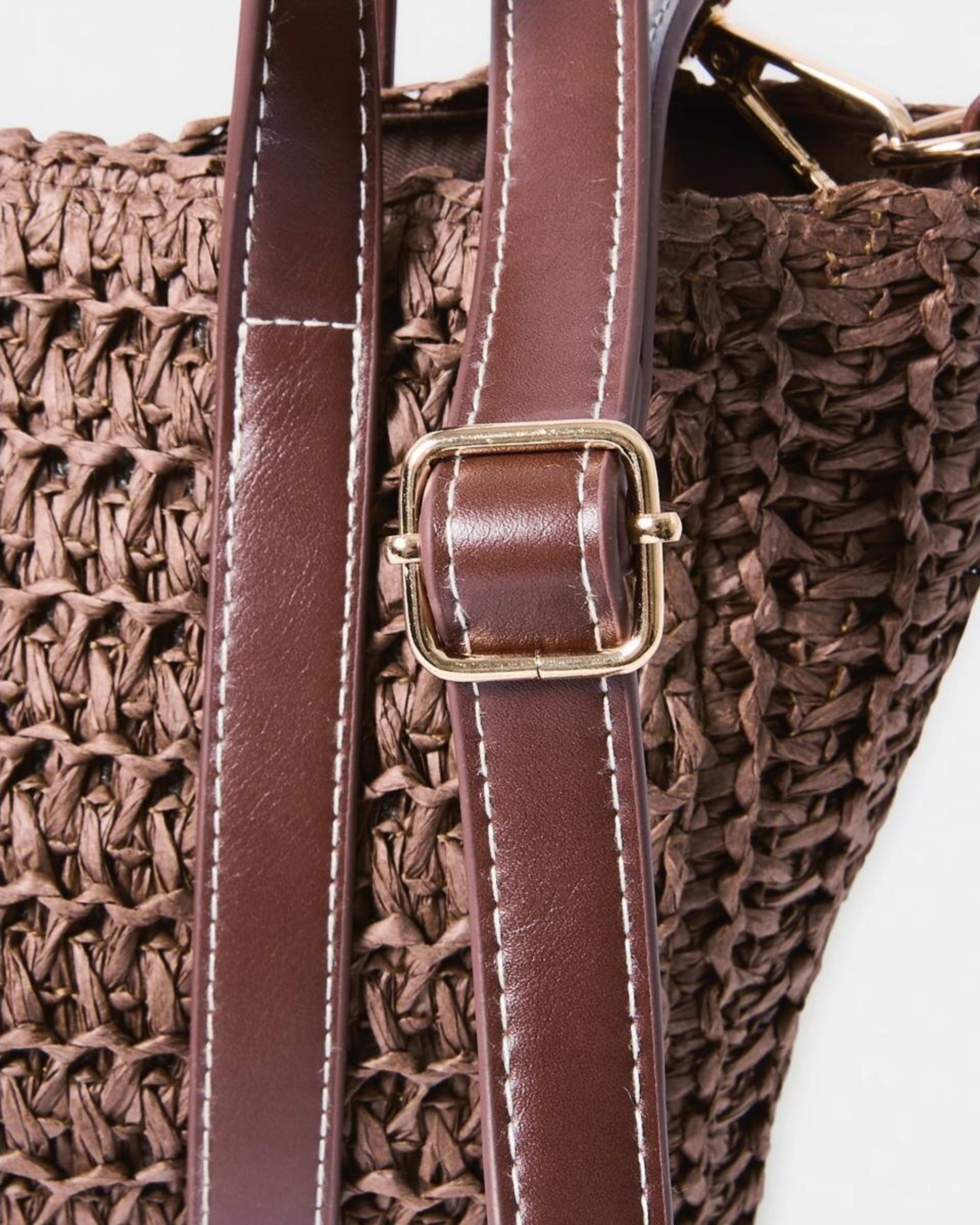 4 Mini Tote Bag Chocolate, 4 of 8